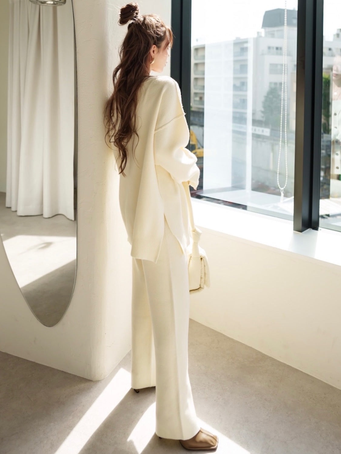 Eco-leather スクエア ショートブーツ