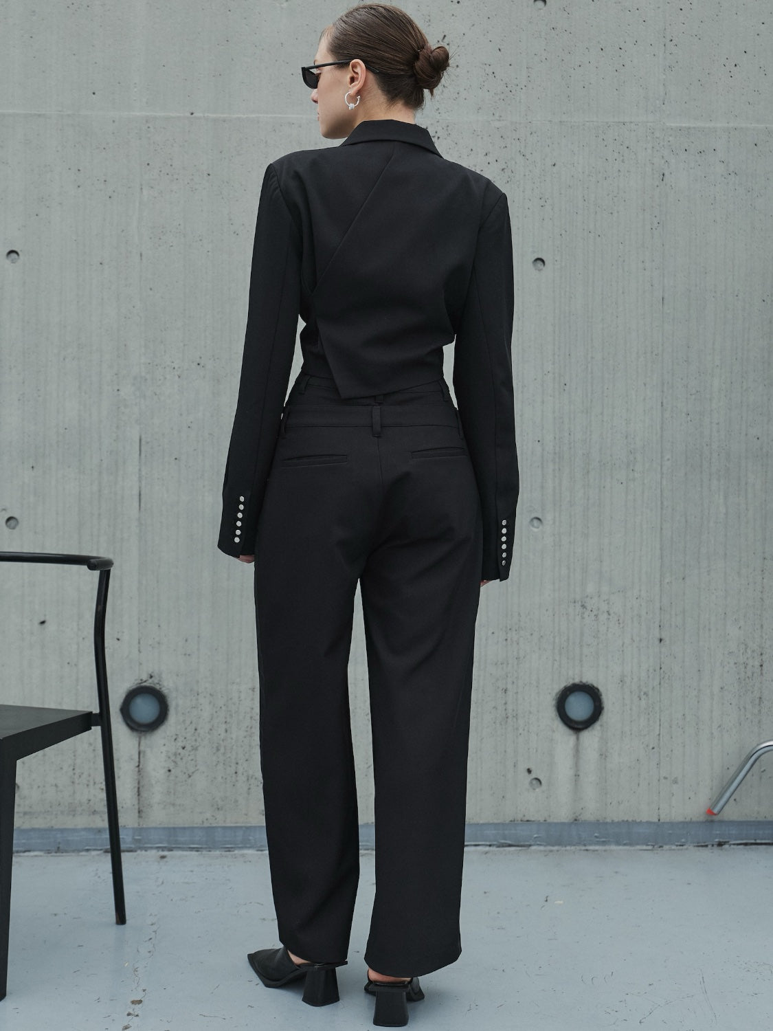 ダブル Waist ライン スラックス