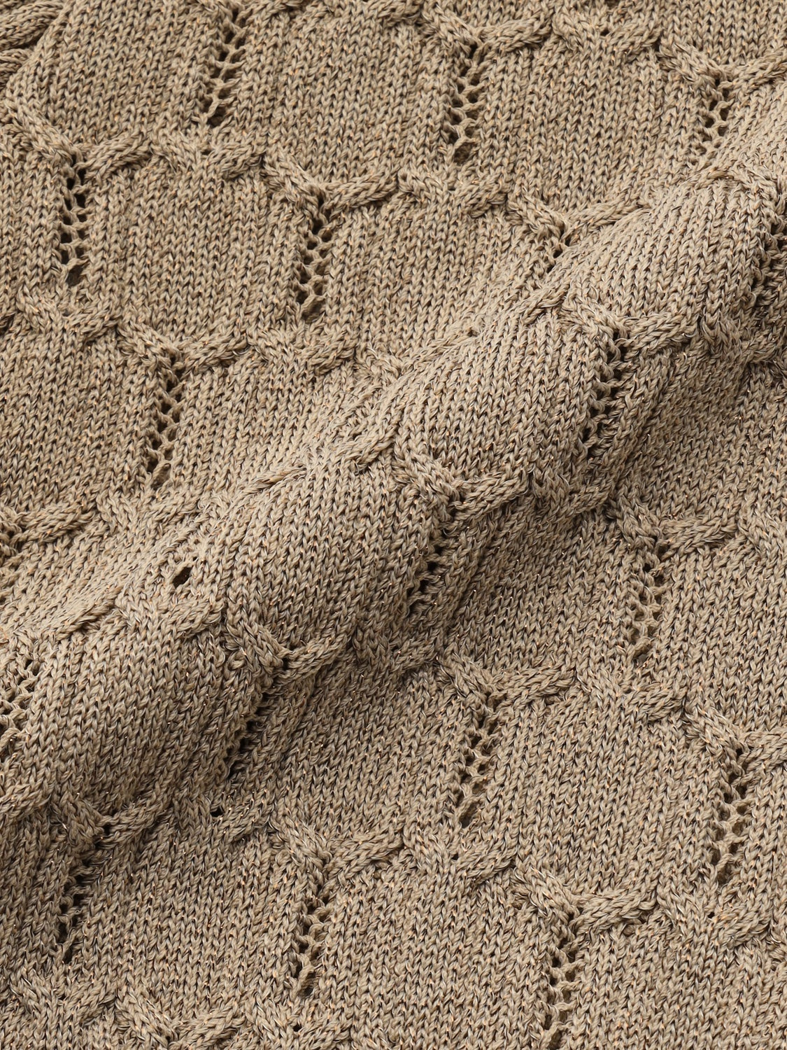 ラメ エンボス KNIT ポロシャツ