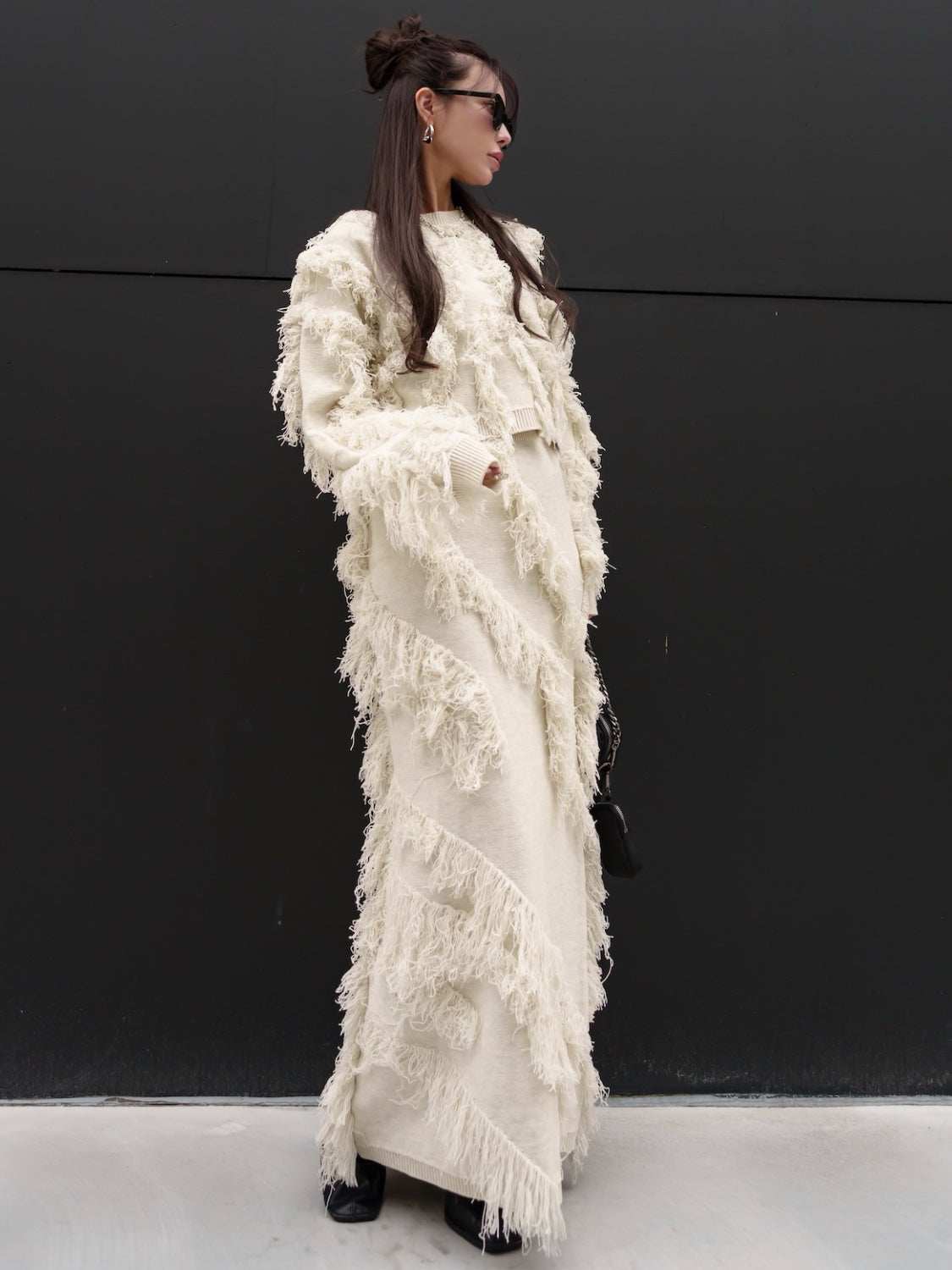 MODEL:159cm<br>COLOR:クリーム