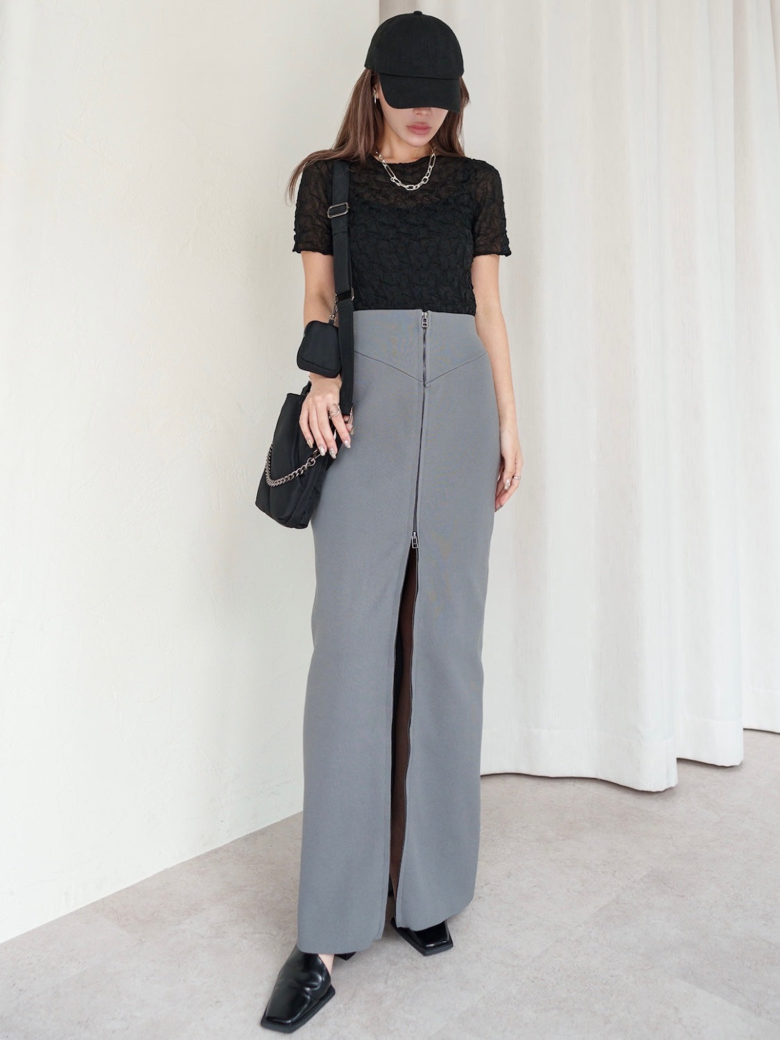 MODEL:159cm<br>COLOR:ブラック