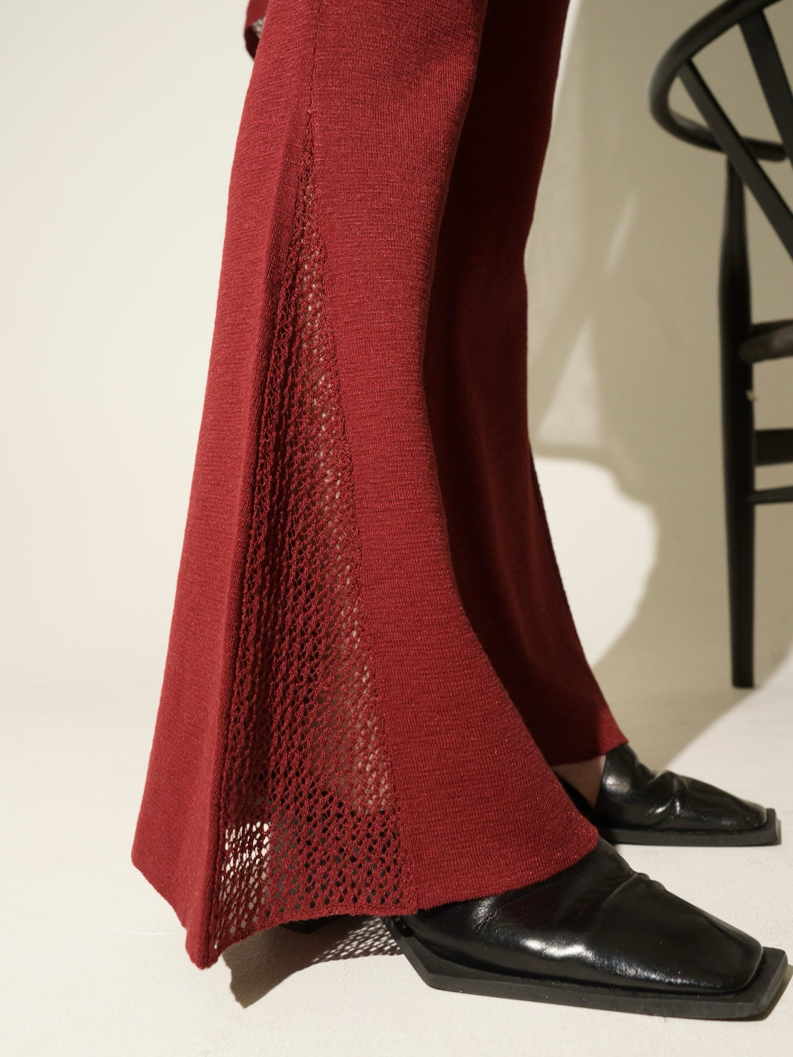 3ピース シアーメッシュ KNIT ポンチョ Set