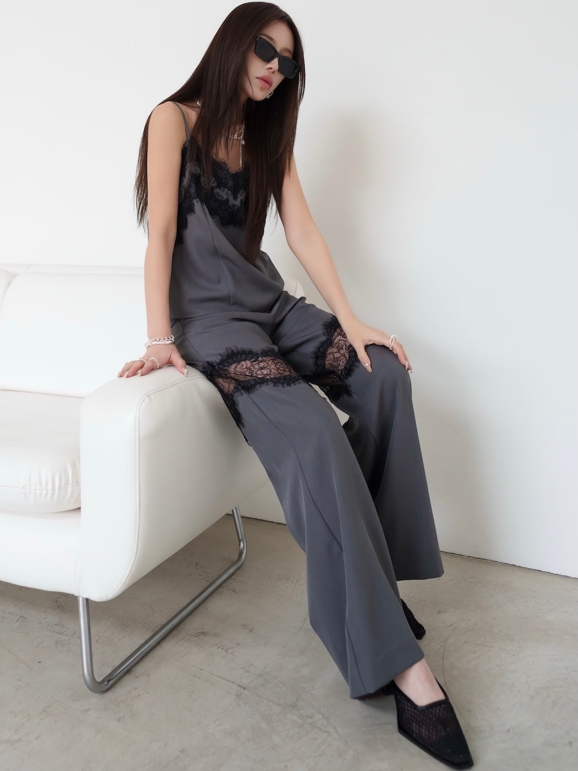 Lace Switch Wide Slacks