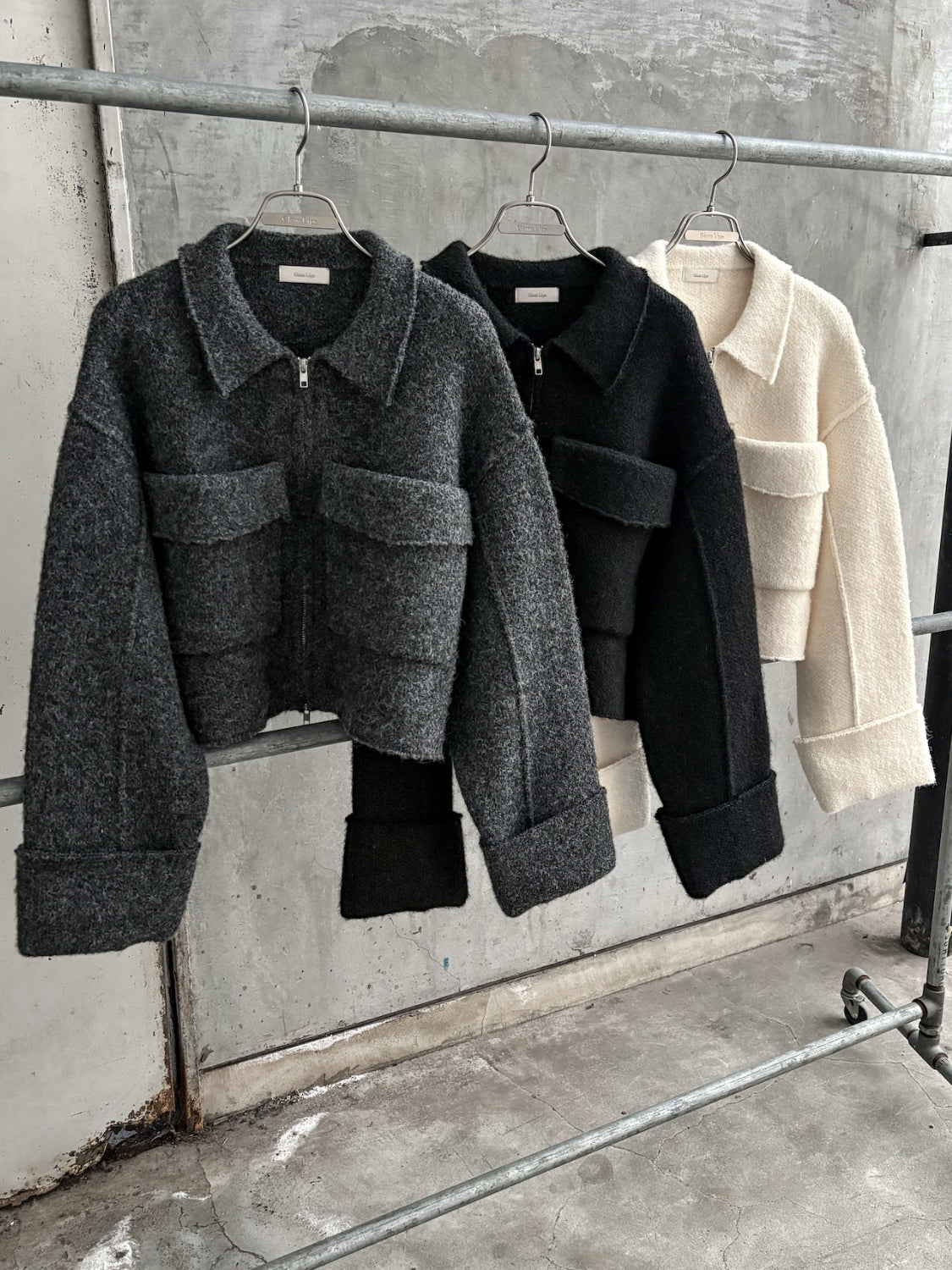 メルトンライク KNIT Zip コート