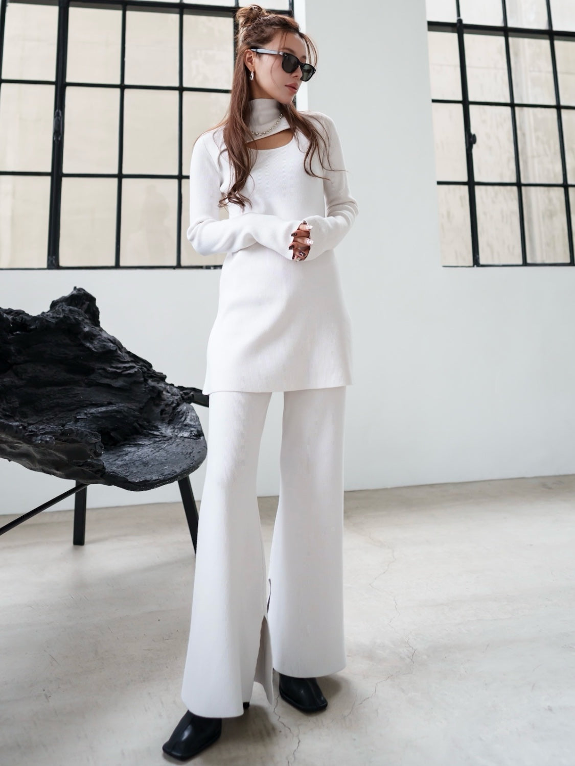 MODEL:159cm<br>COLOR:ホワイト