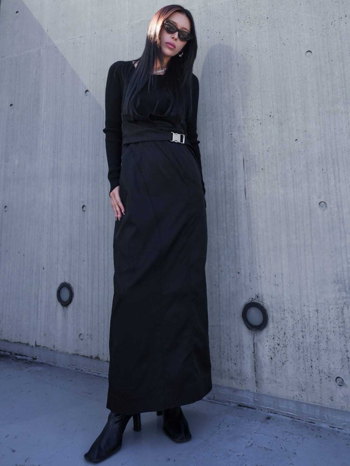 MODEL:159cm<br>COLOR:ブラック