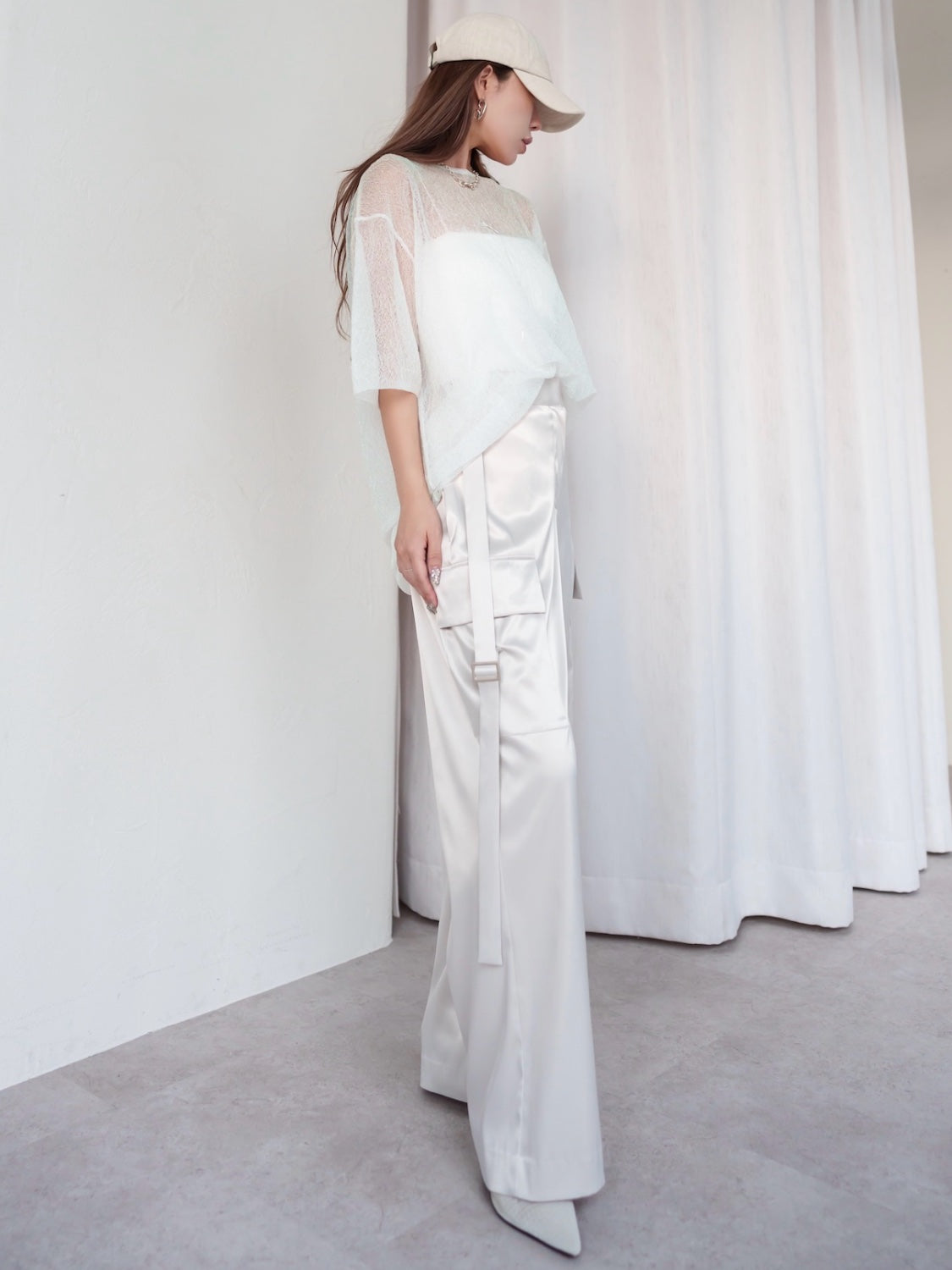 Sheer Knit Over T-shirt