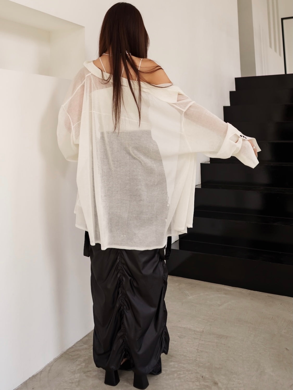 Summer KNIT sheer blouse