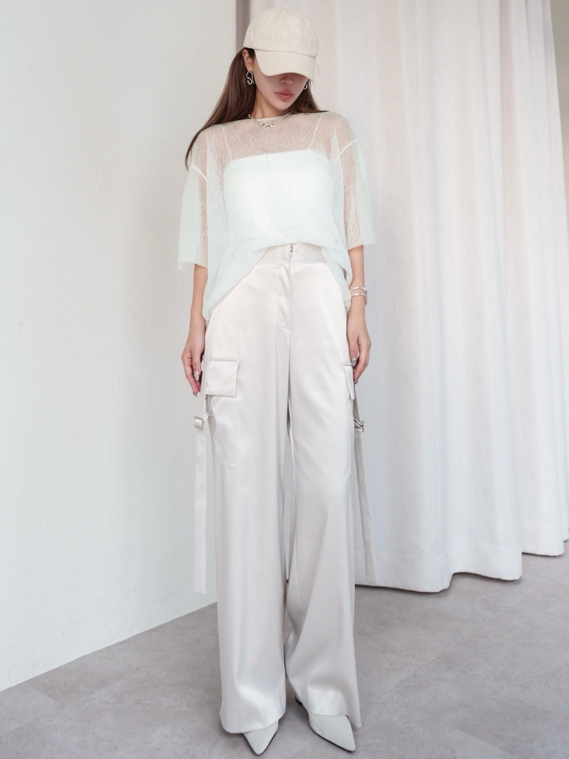 Sheer Knit Over T-shirt