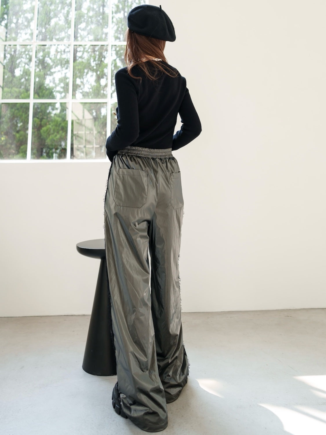 Asymmetrical Long-sleeve Knit