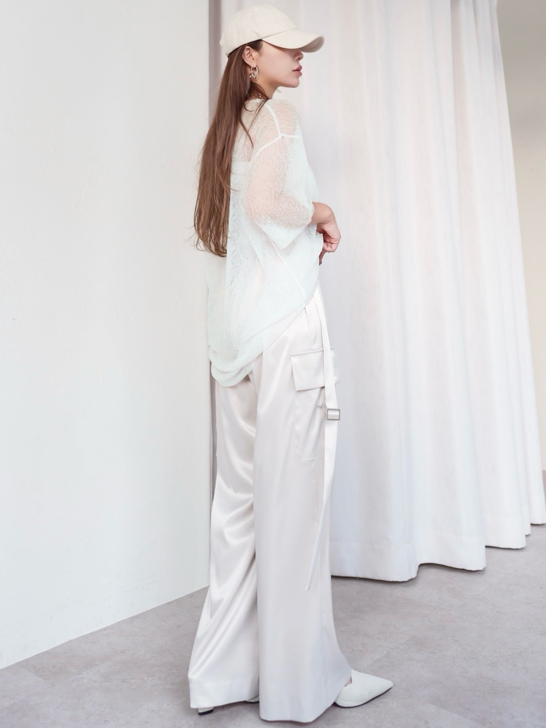 Sheer Knit Over T-shirt