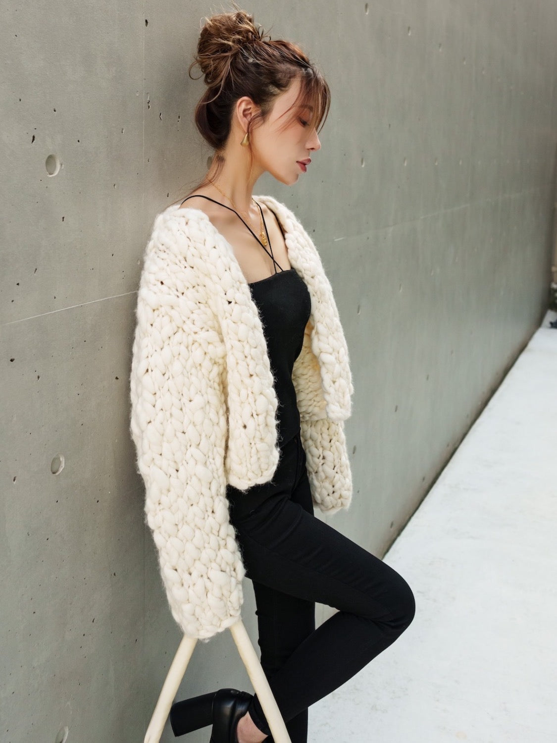 ビッグスラブ クロップド Cardigan
