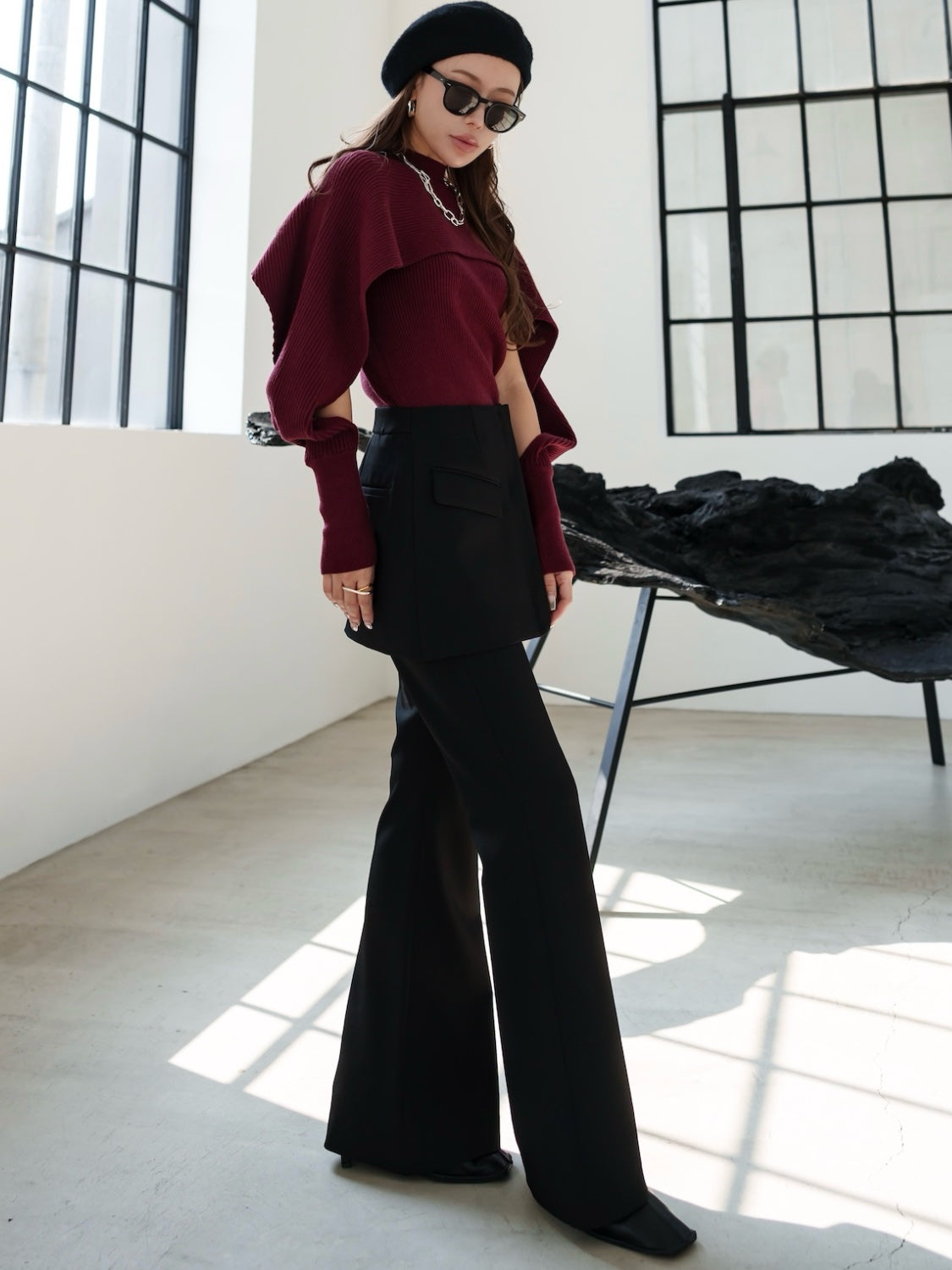 MODEL:159cm<br>COLOR:レッド