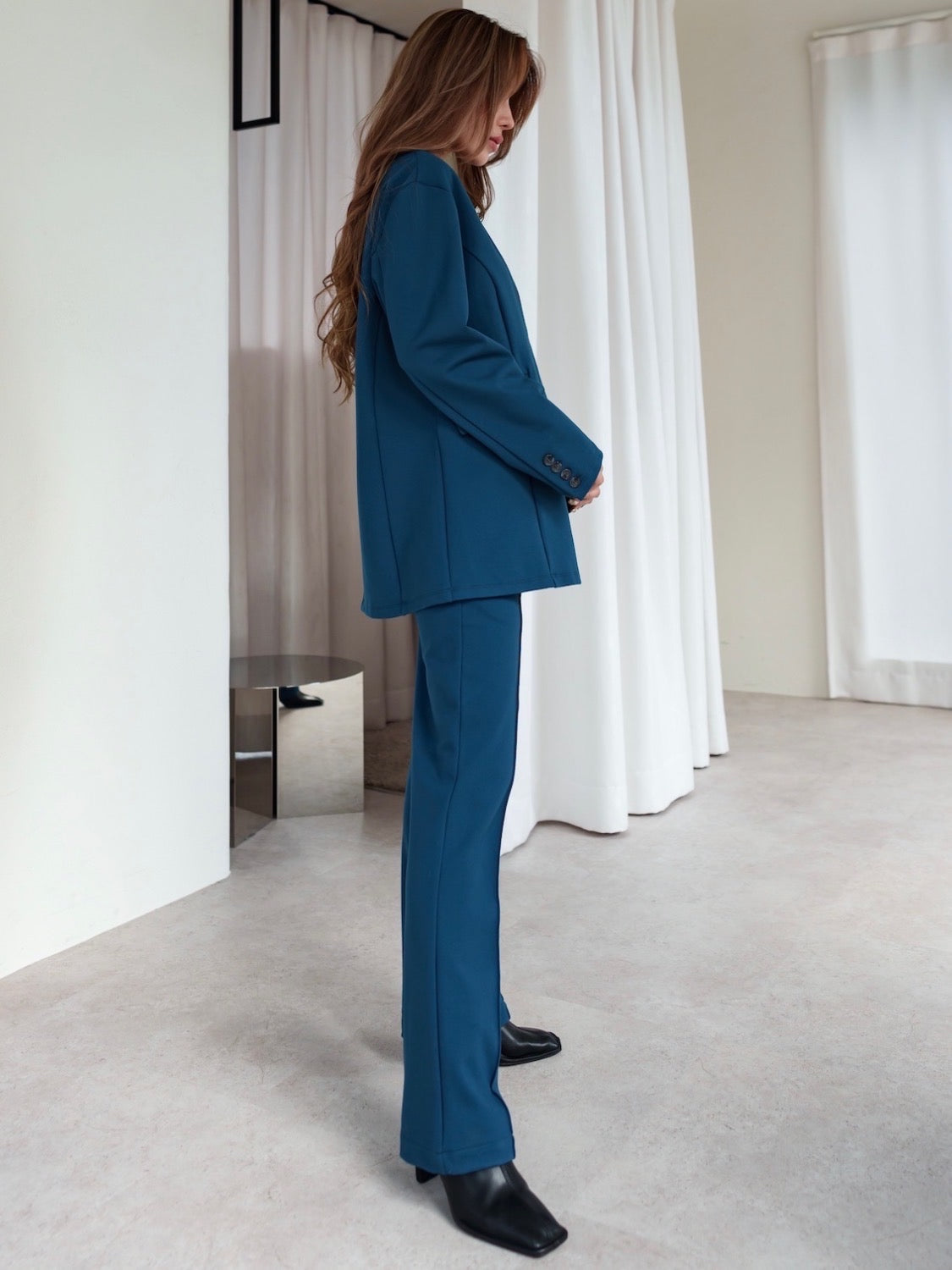 V-neck smooth set-up