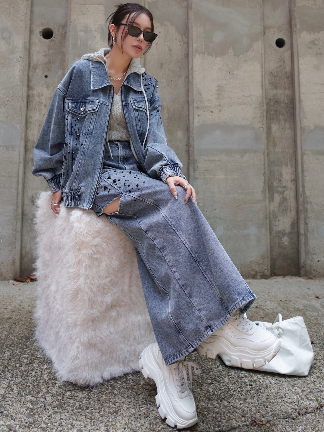 グラデストーン DENIM スカート