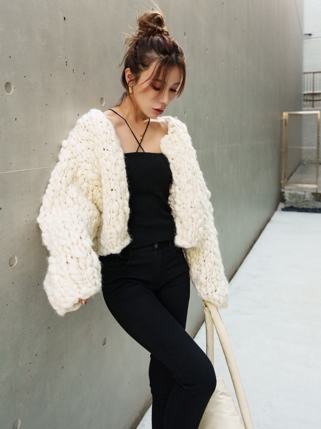 ビッグスラブ クロップド Cardigan