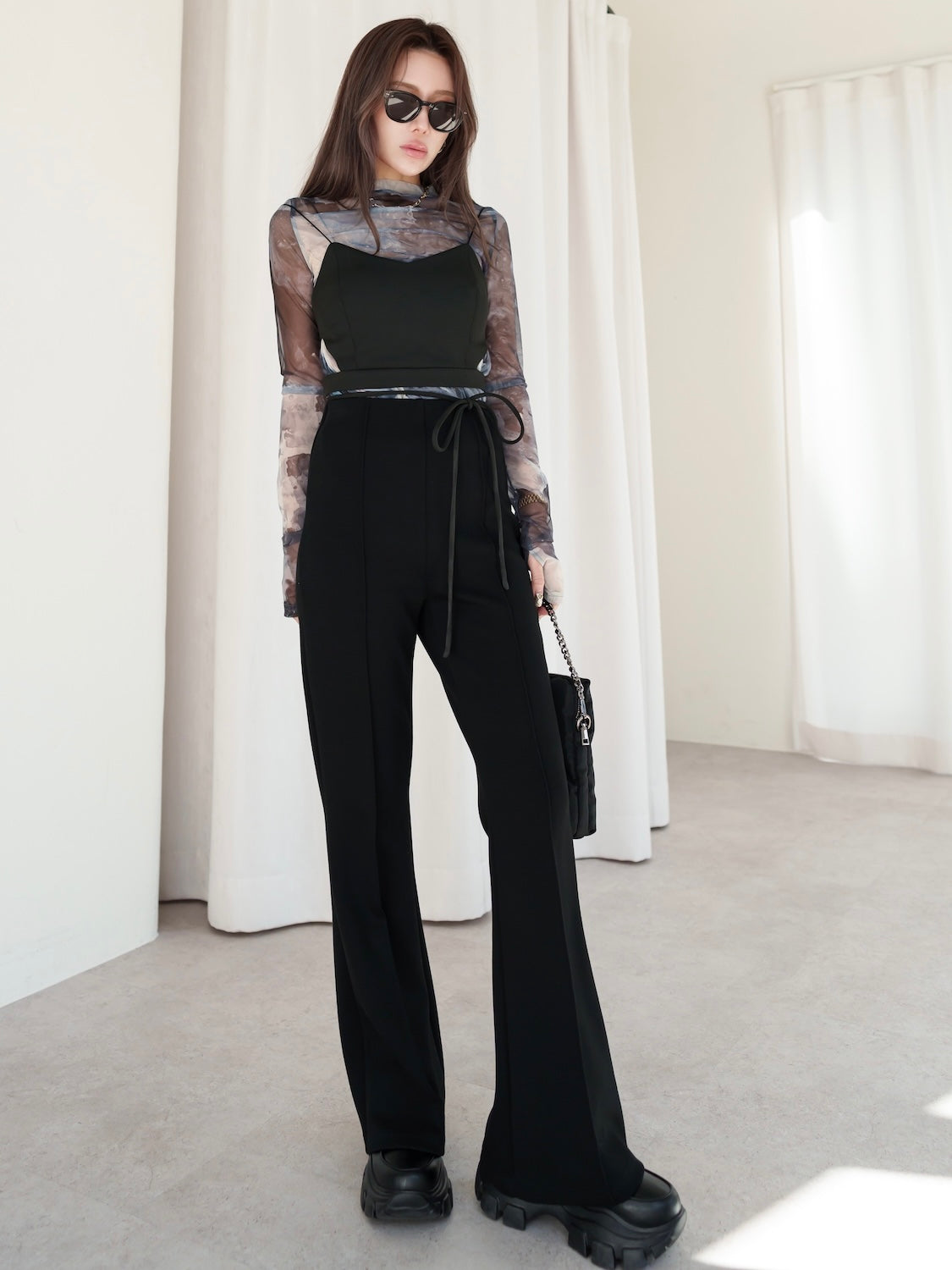 Jersey flare bottom
