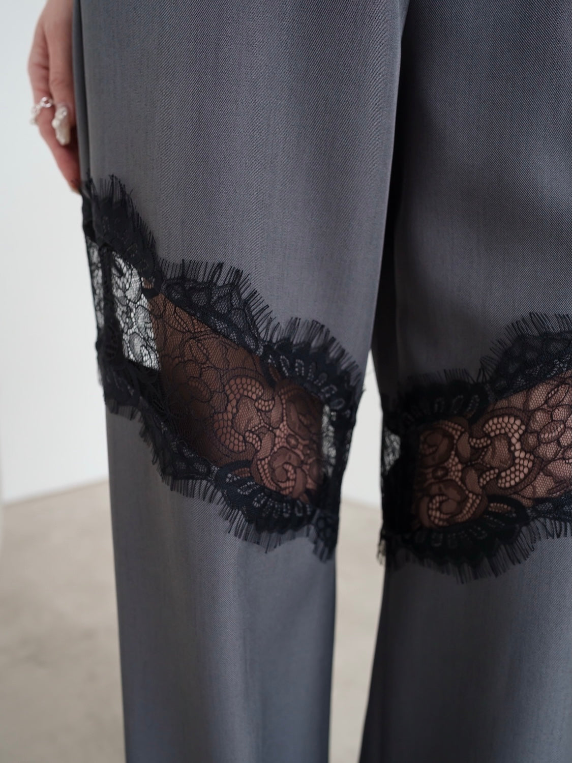 Lace Switch Wide Slacks