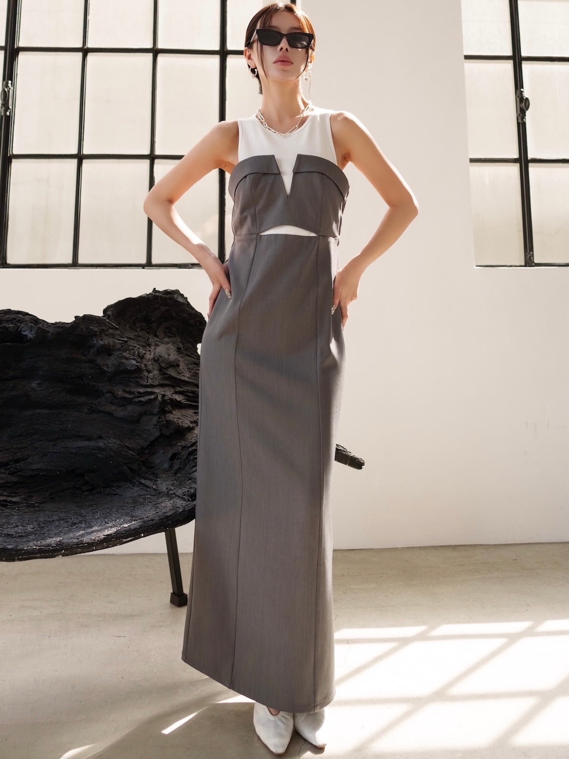 Rib ドッキング ワンピース