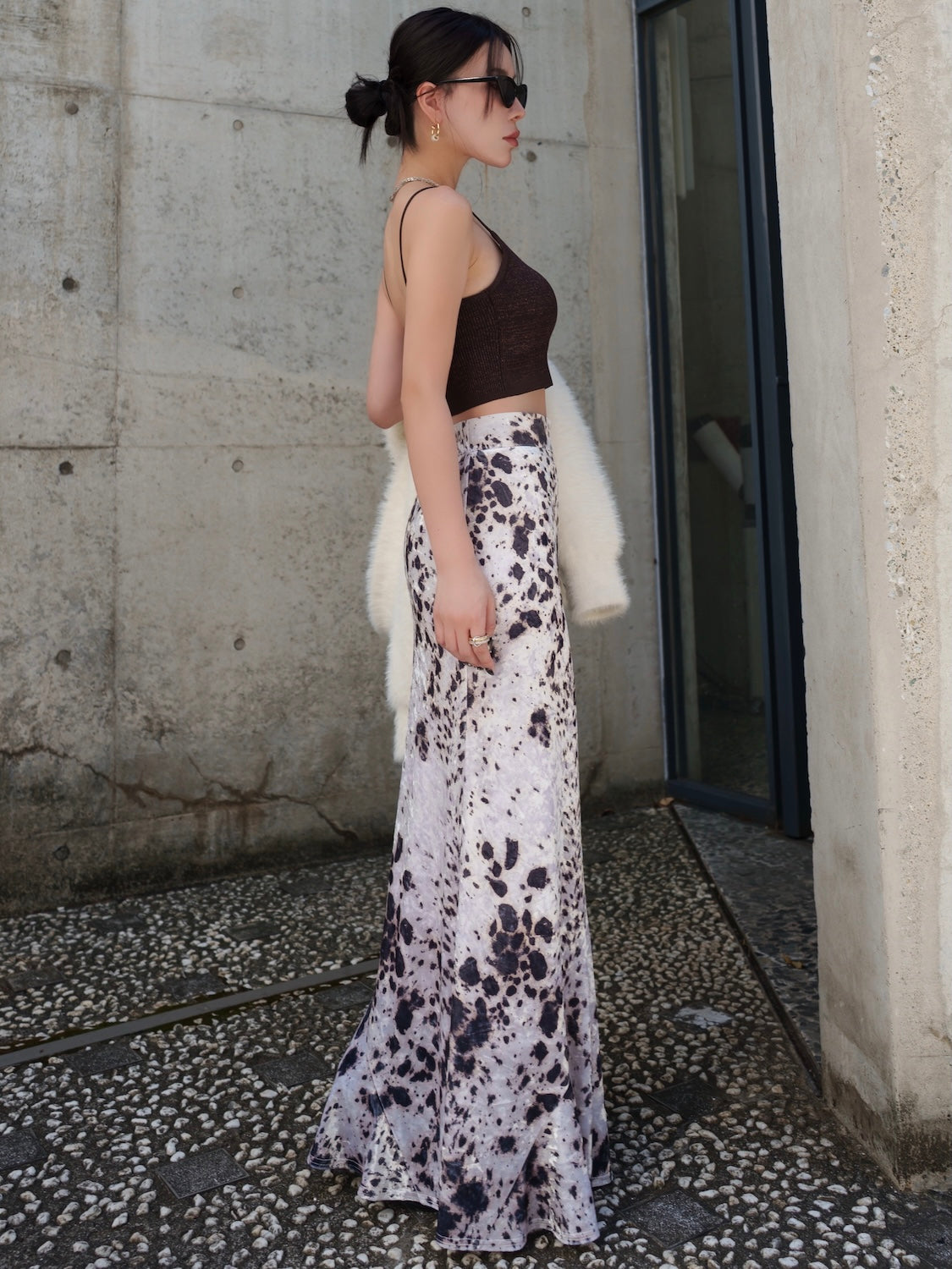 レオパード CRASH VELOUR マーメイドスカート
