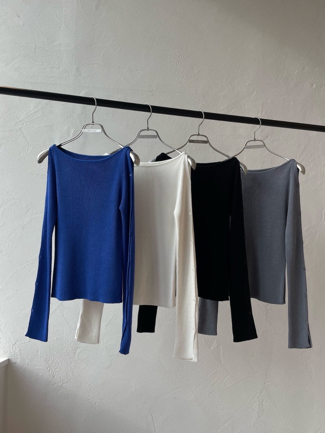 BUTTON-SLEEVE ニット トップス