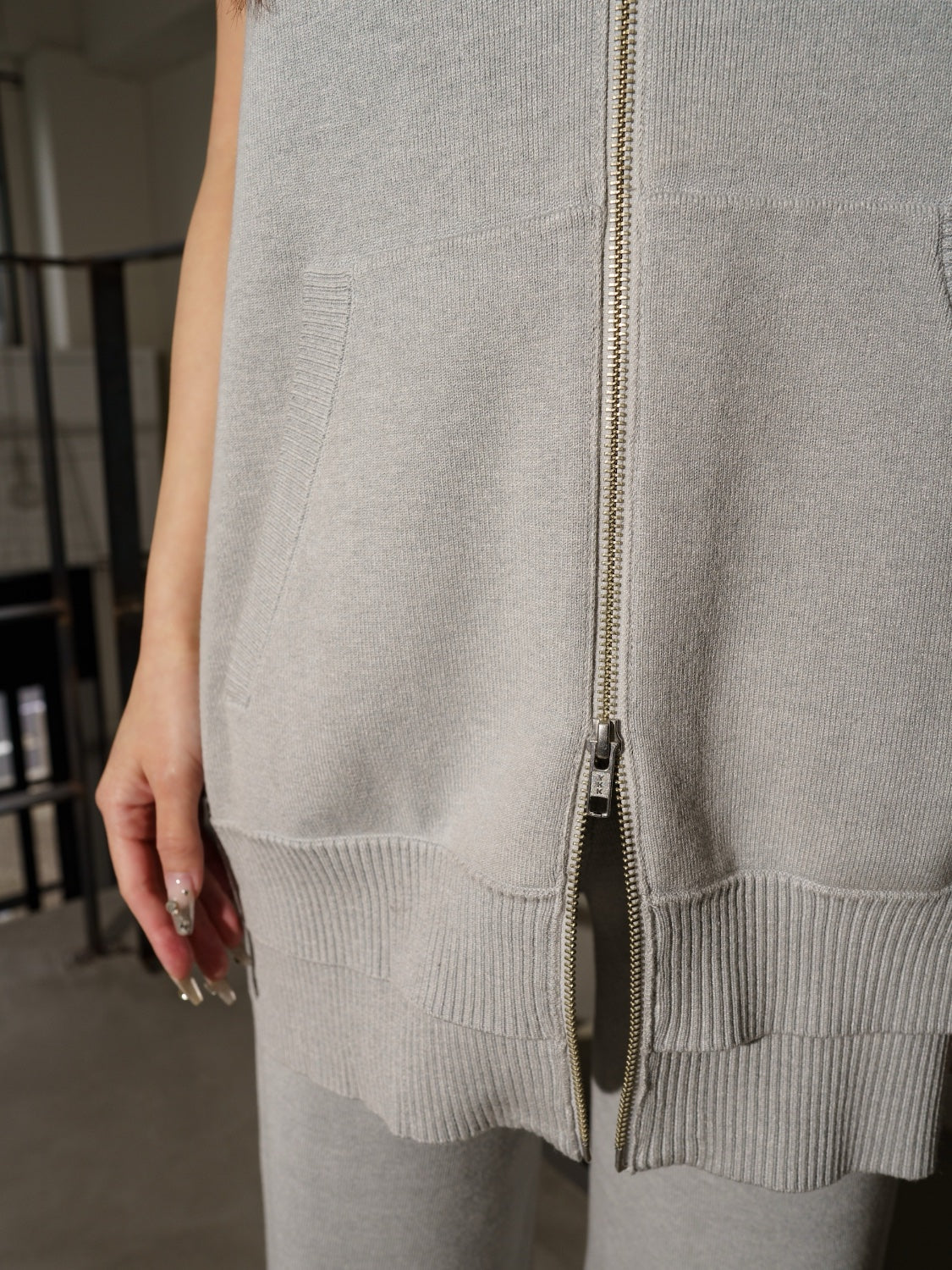レイヤーライク フーディー KNIT セットアップ