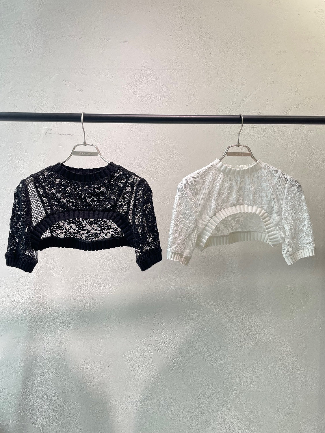 Switch lace and mesh short top