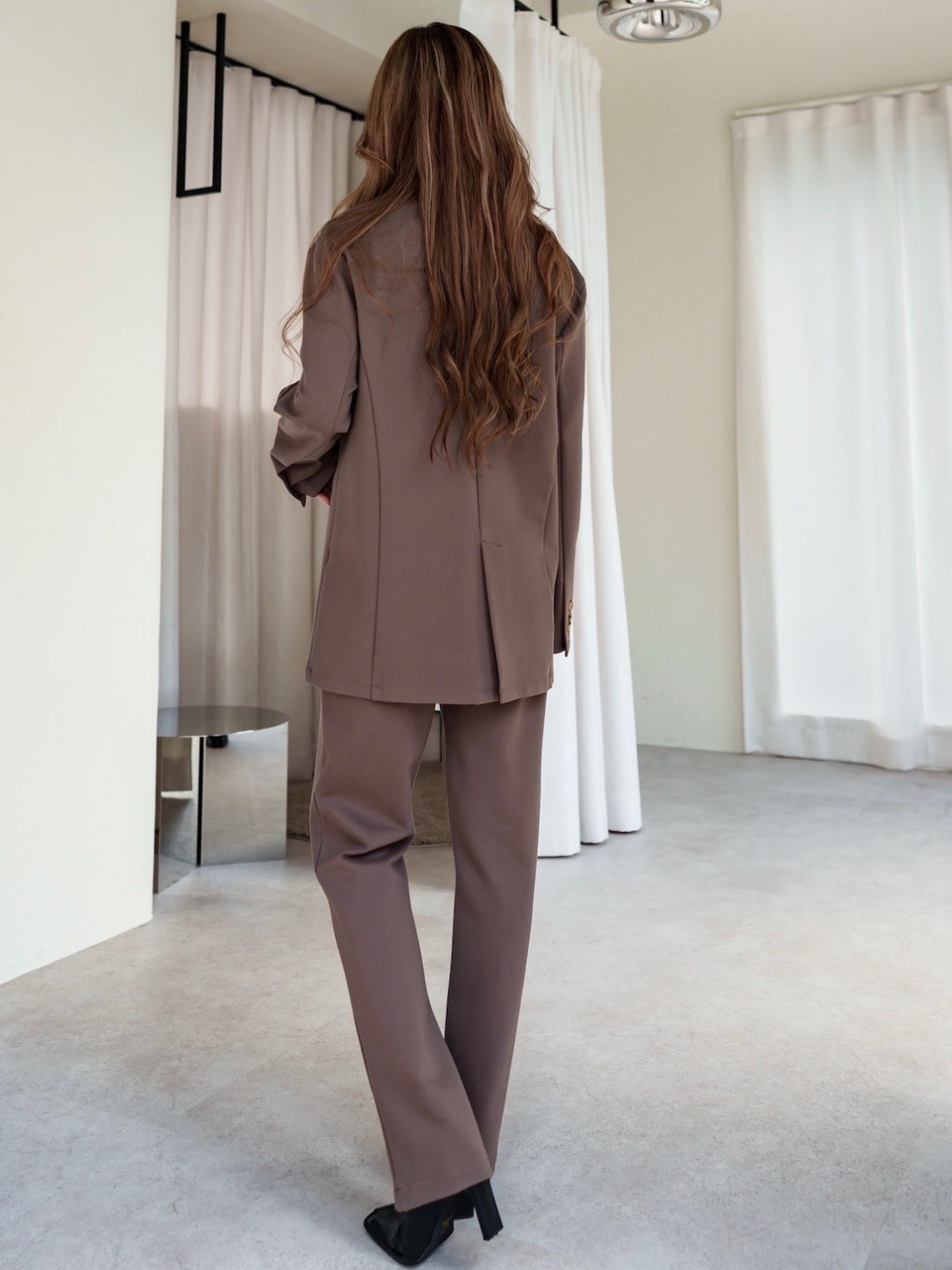 V-neck smooth set-up