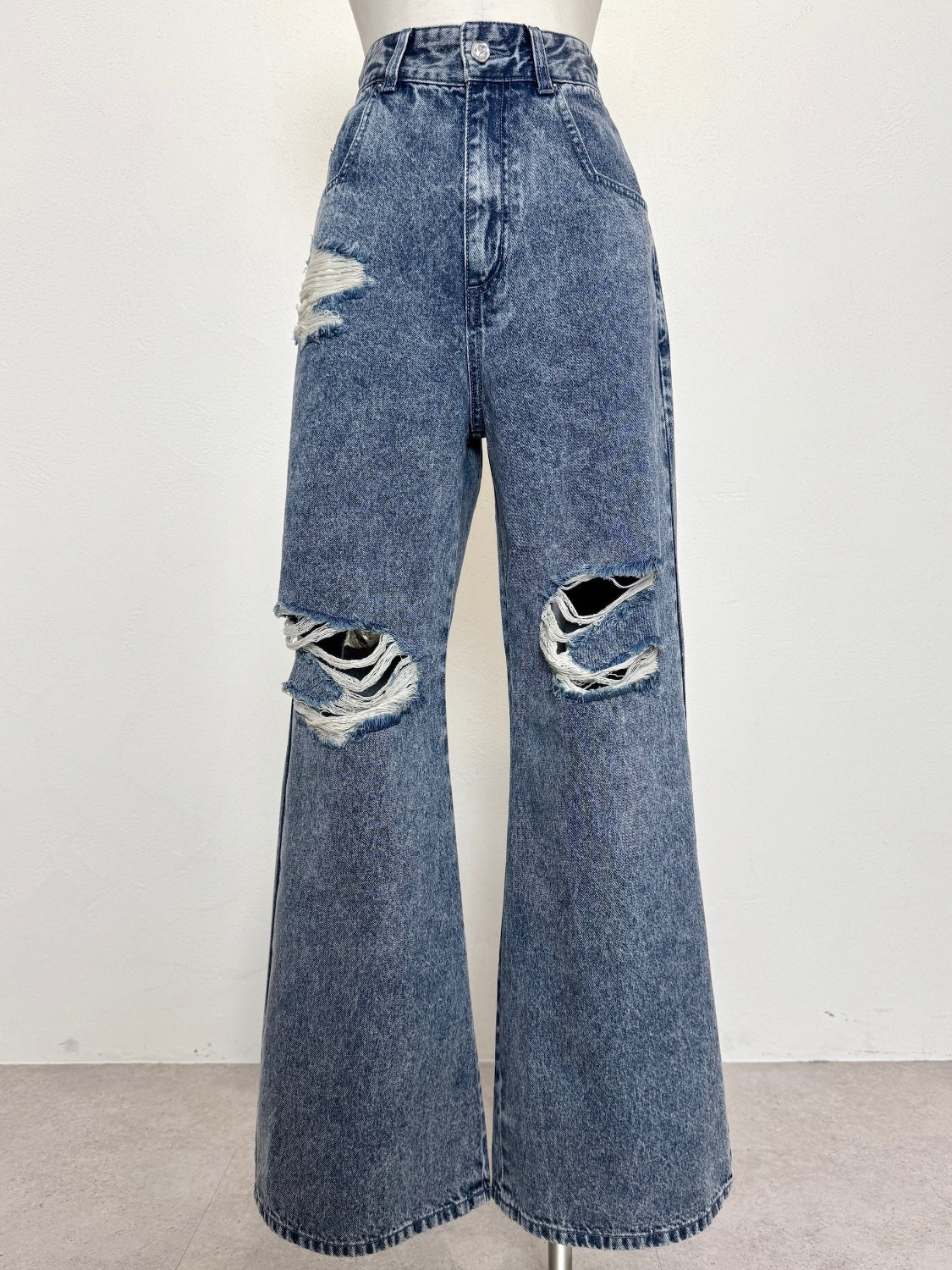 ダメージ ワイド DENIM