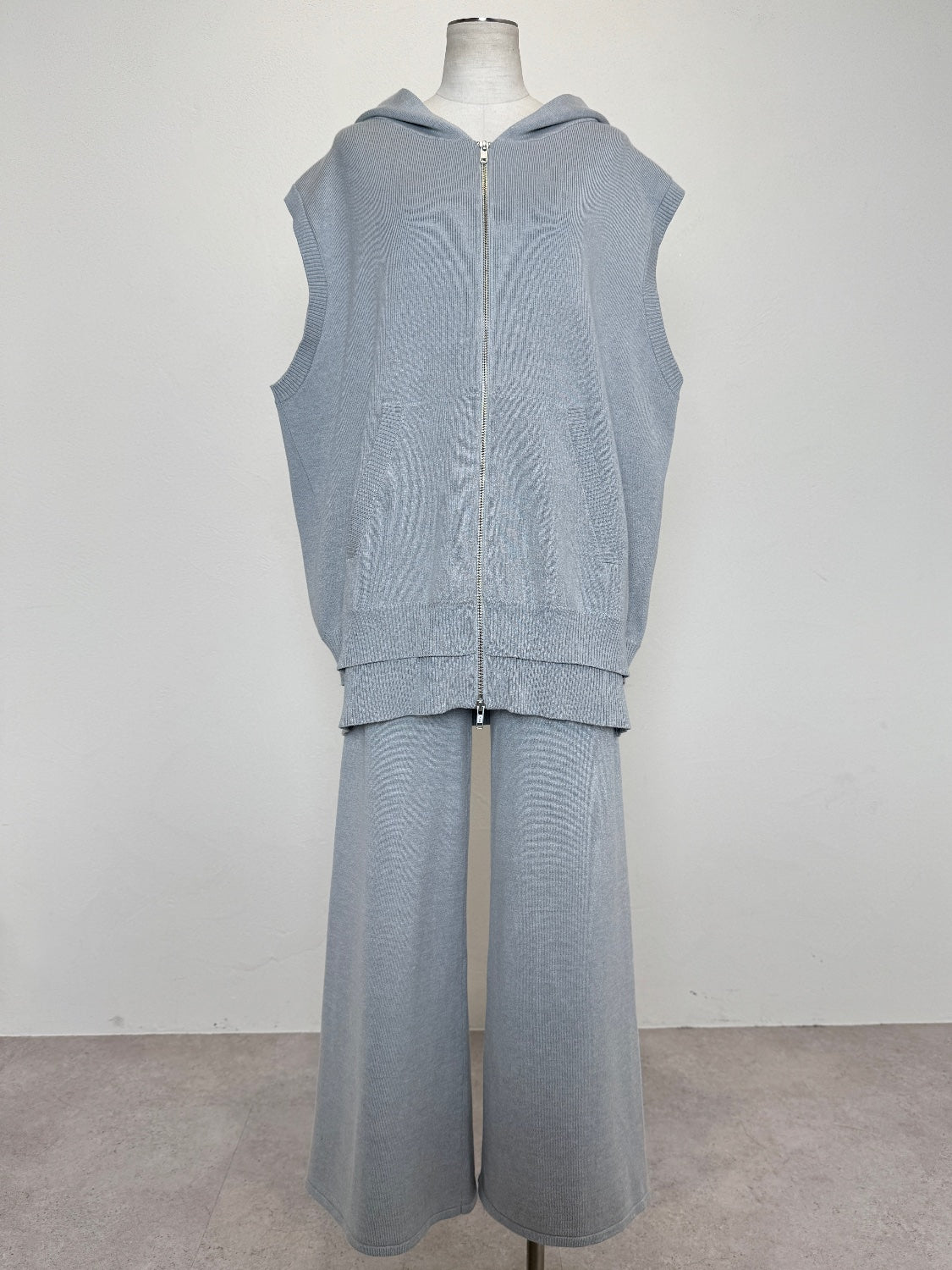 レイヤーライク フーディー KNIT セットアップ