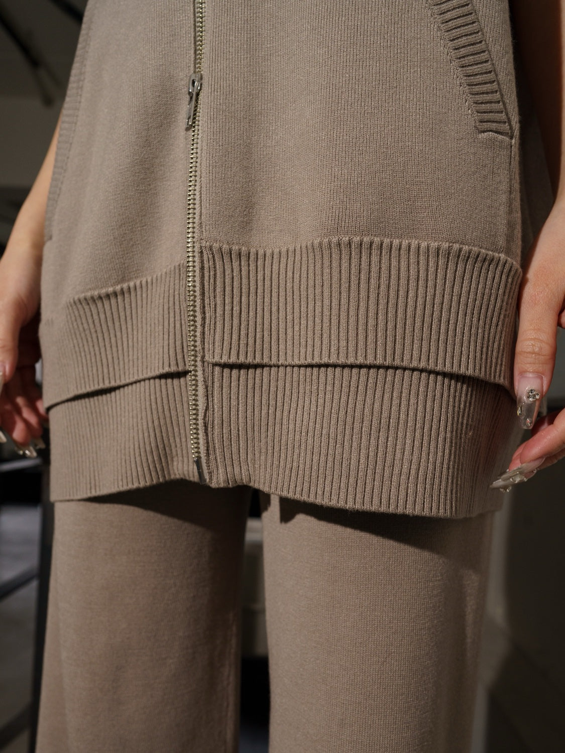 レイヤーライク フーディー KNIT セットアップ