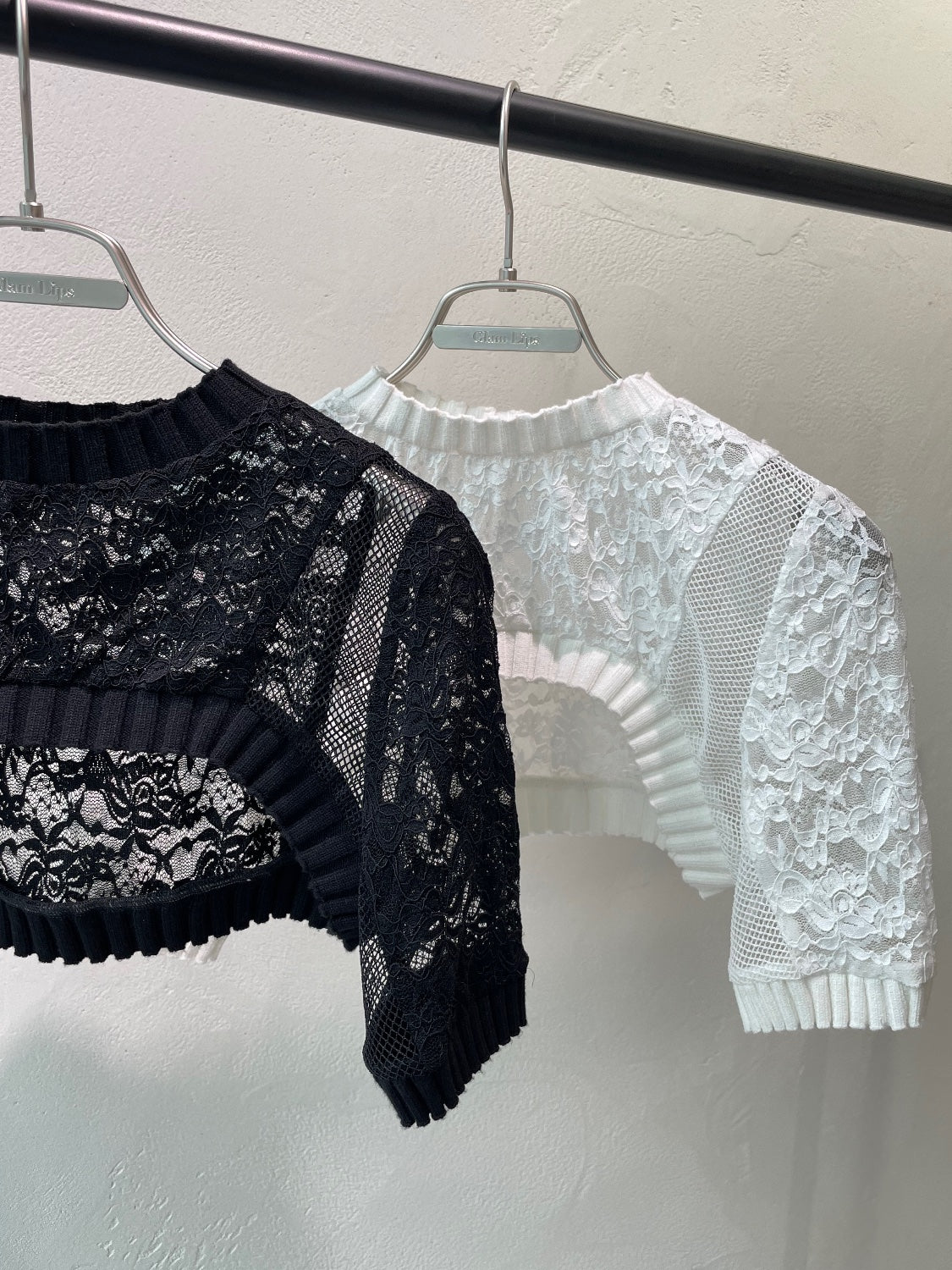 Switch lace and mesh short top