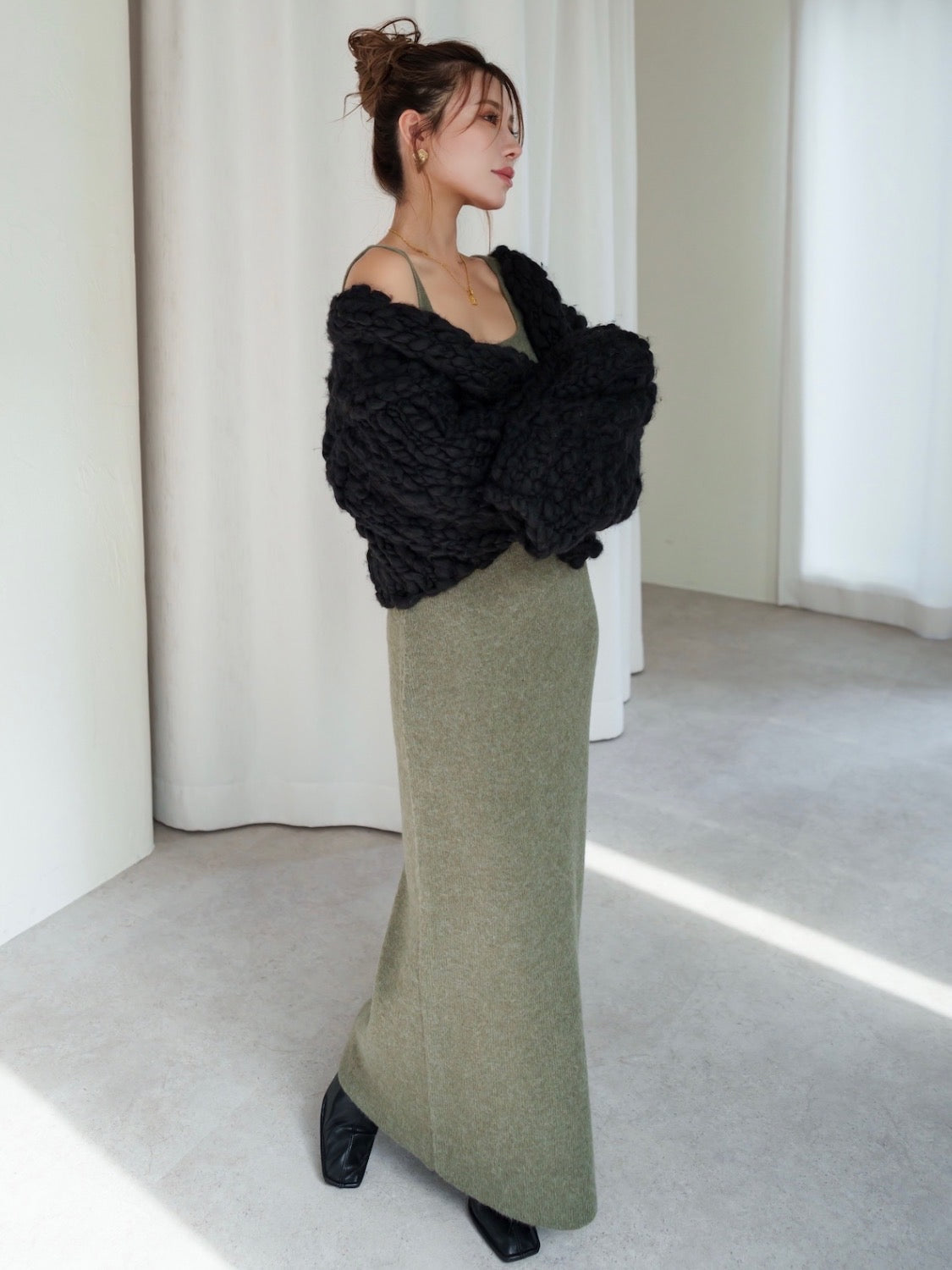 ビッグスラブ クロップド Cardigan