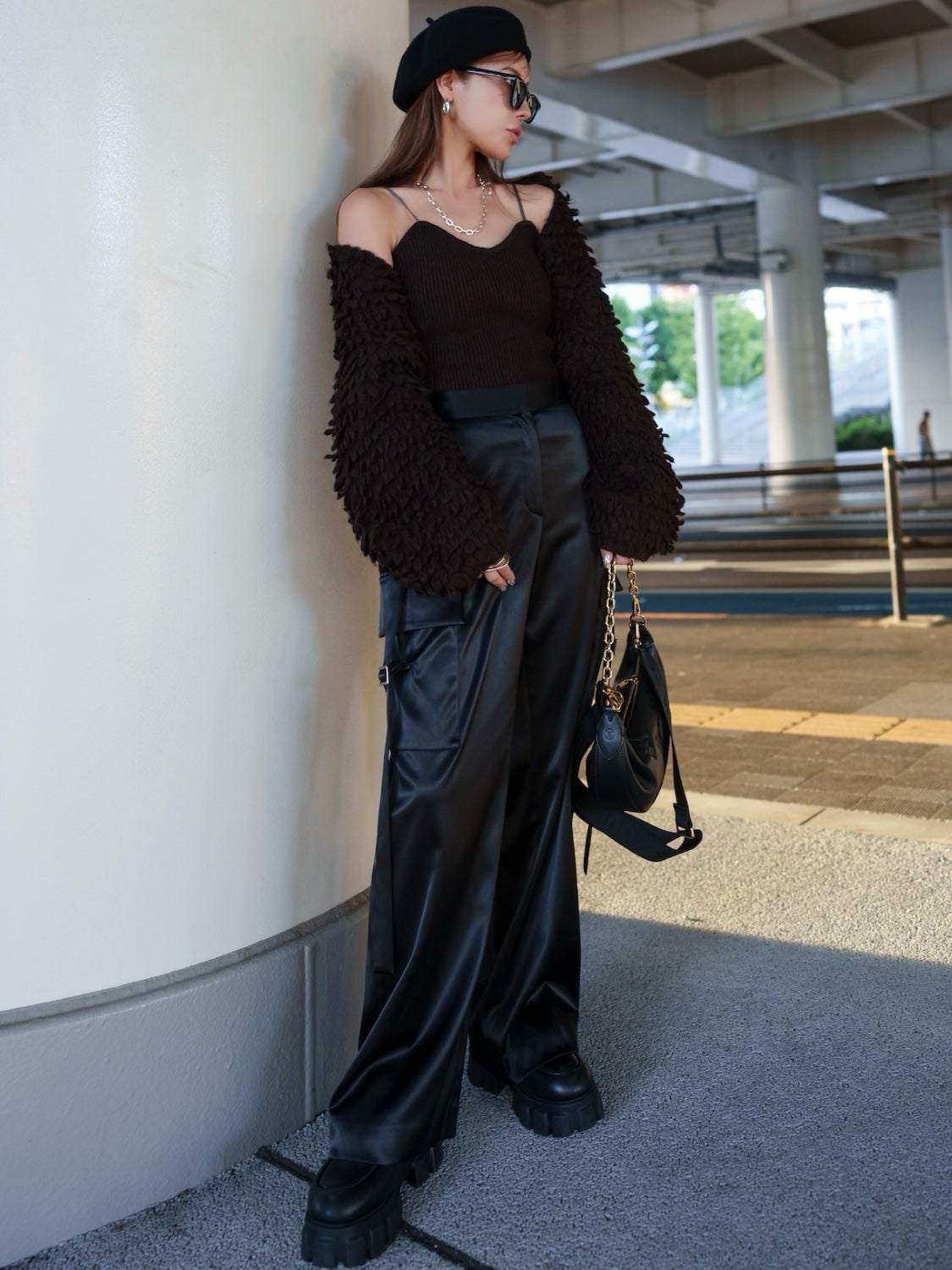 MODEL:159cm<br>COLOR:ブラウン