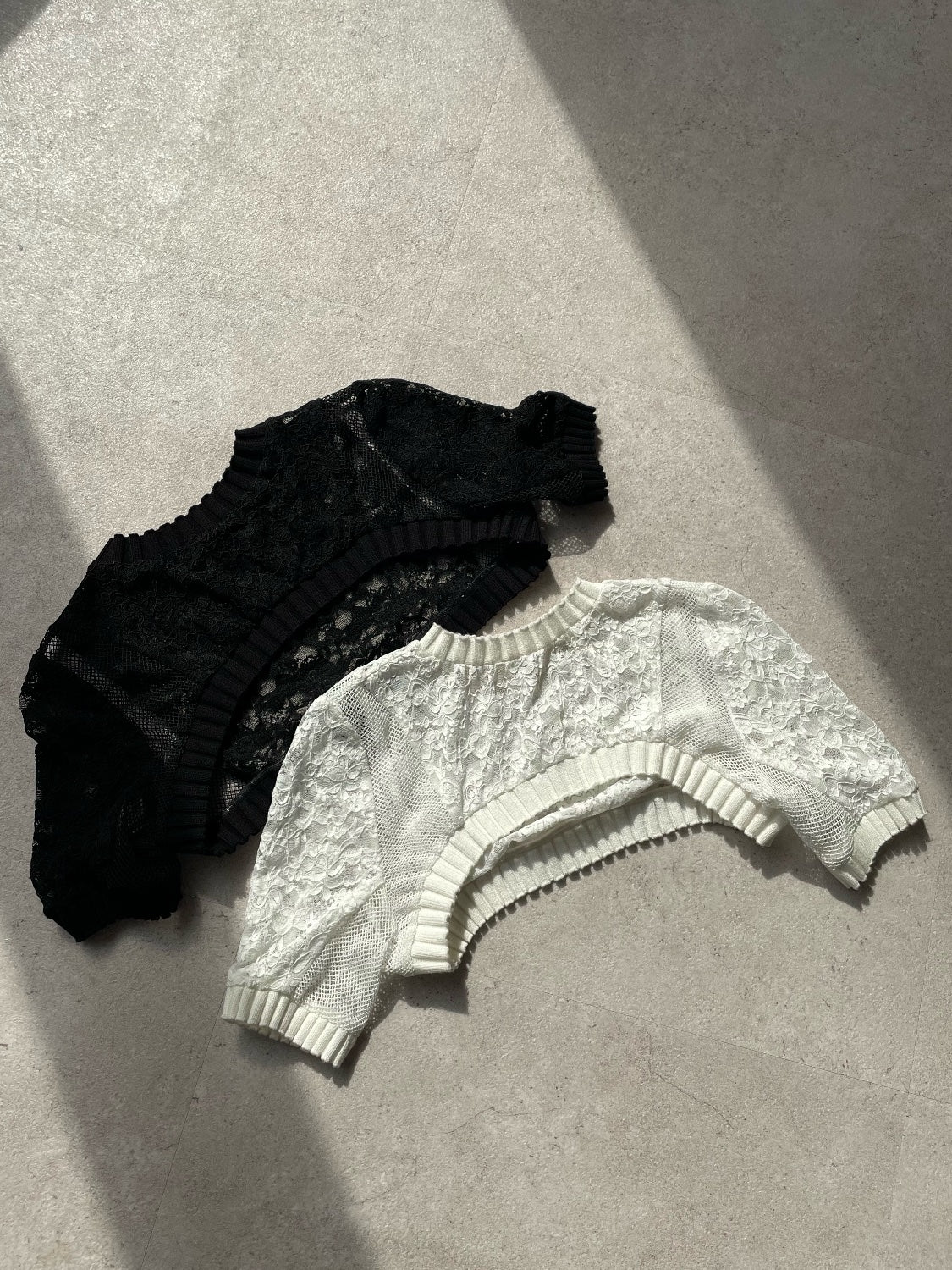 Switch lace and mesh short top