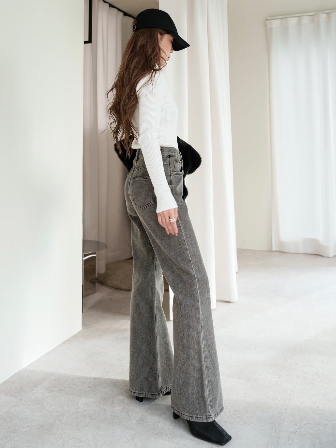Texture デニム フレアパンツ