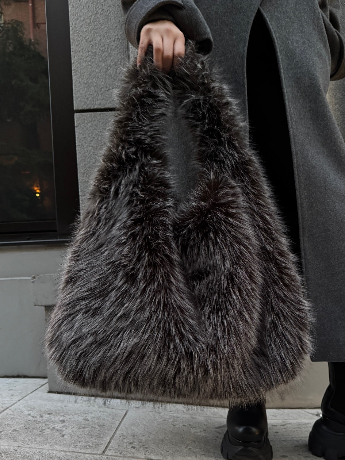 グラデーション Fur トートバッグ