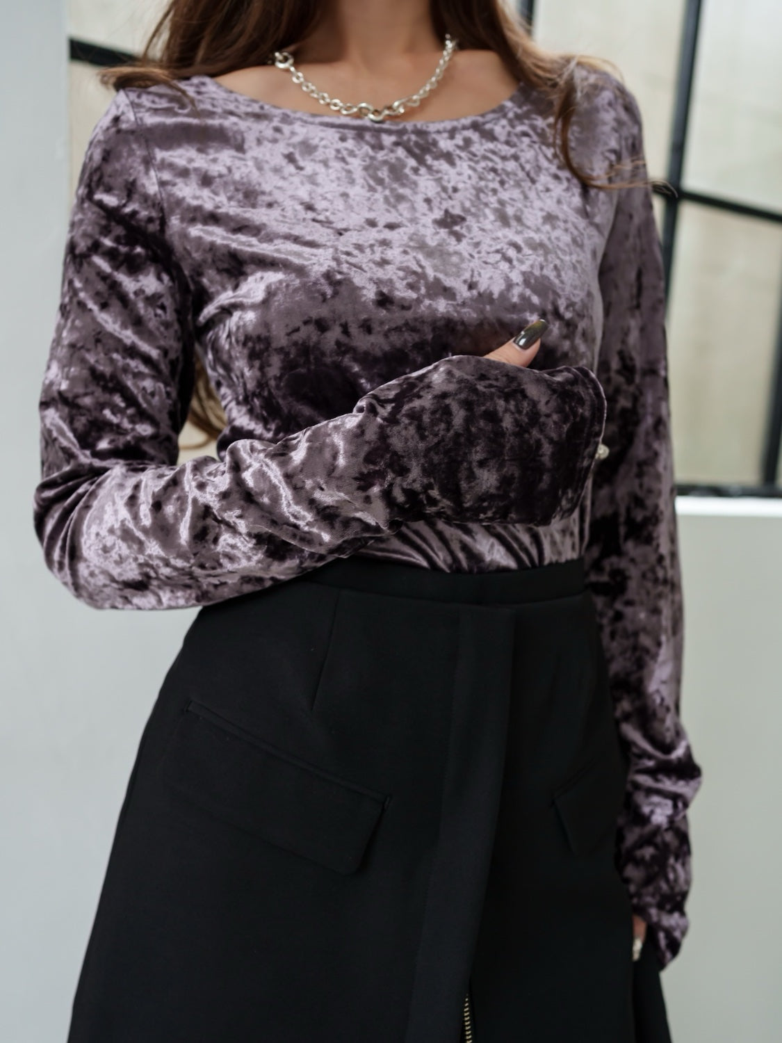 Crash velour ロングスリーブ