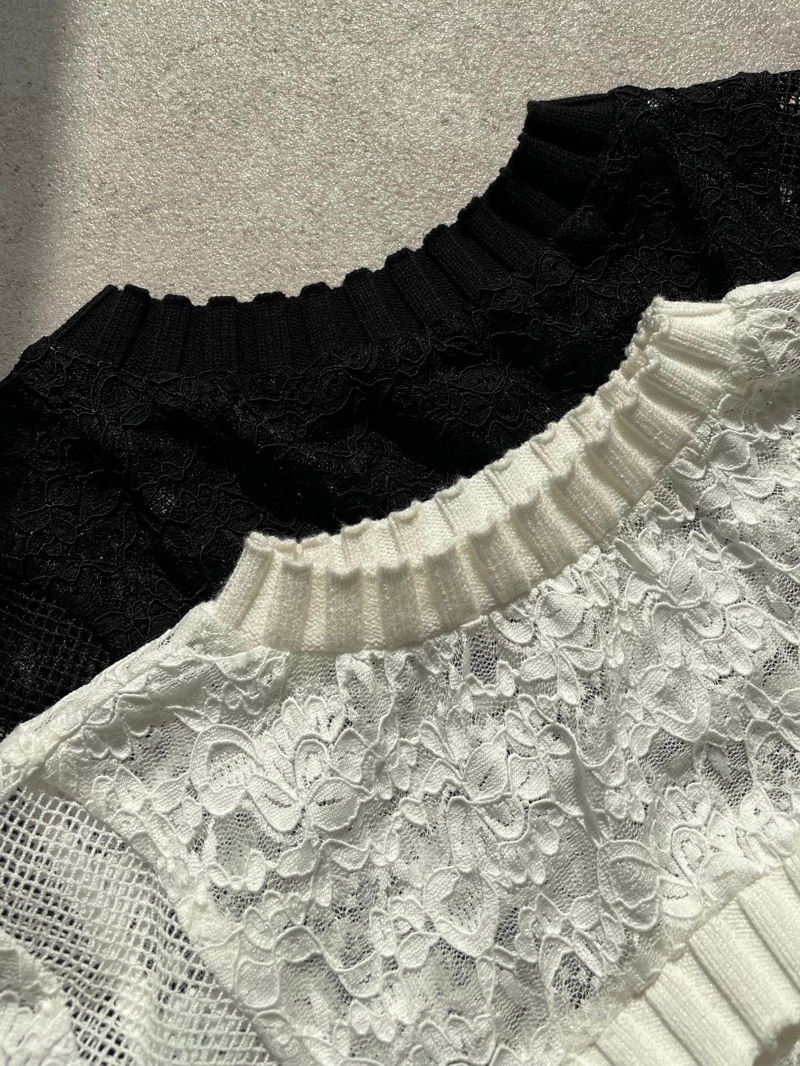 Switch lace and mesh short top