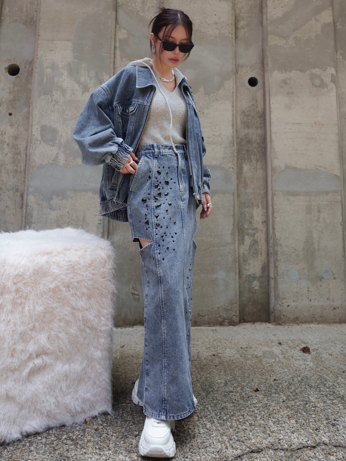 グラデストーン DENIM スカート