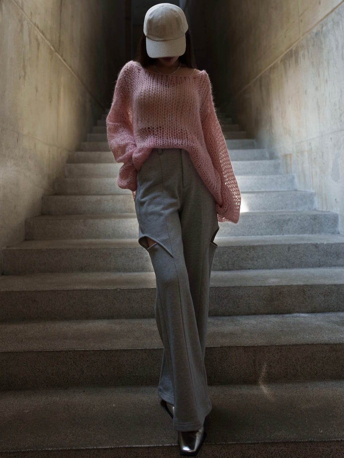 ラメ&モヘア Hand Made KNIT