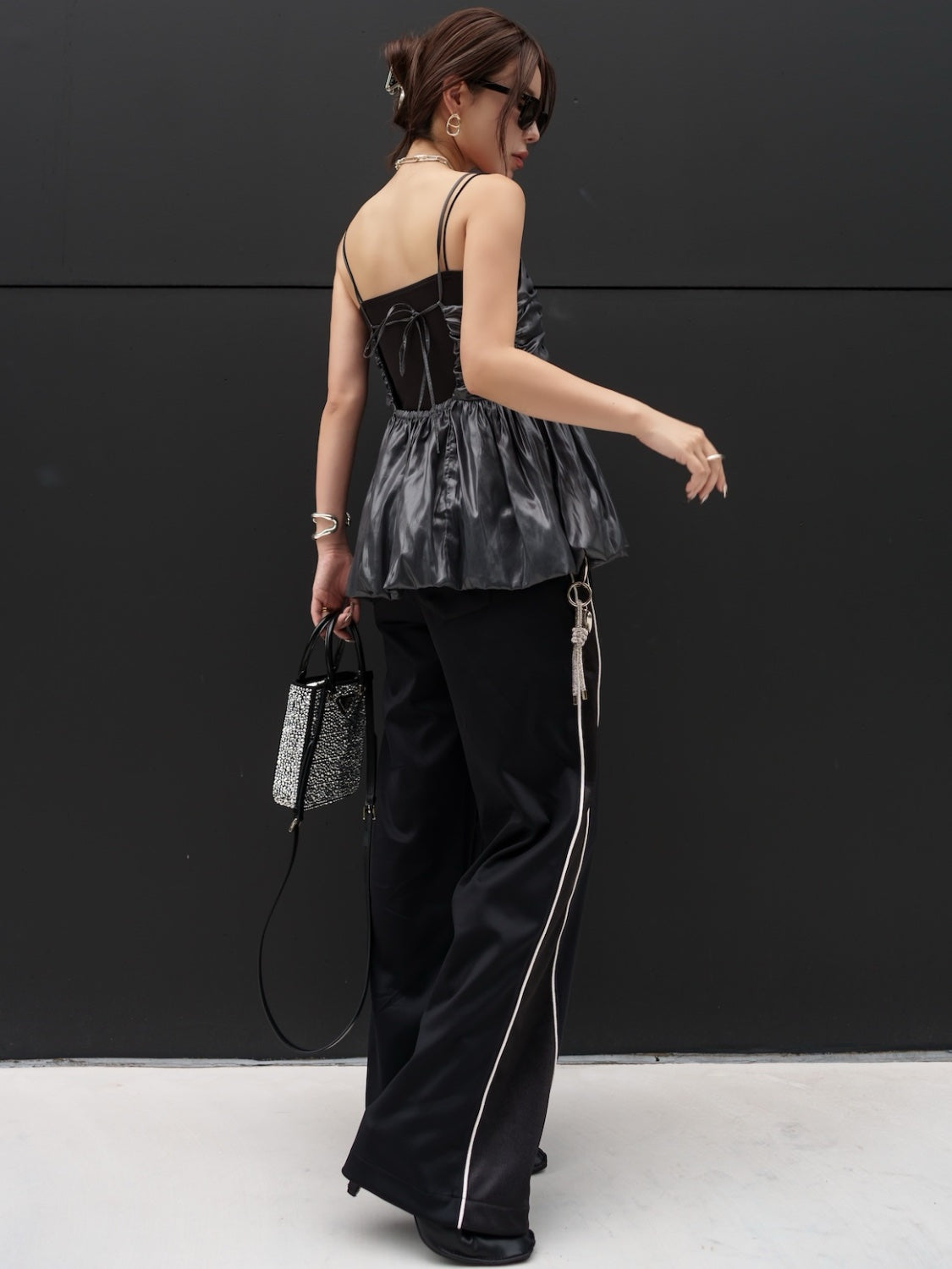 レザーライク ぺプラム Camisole