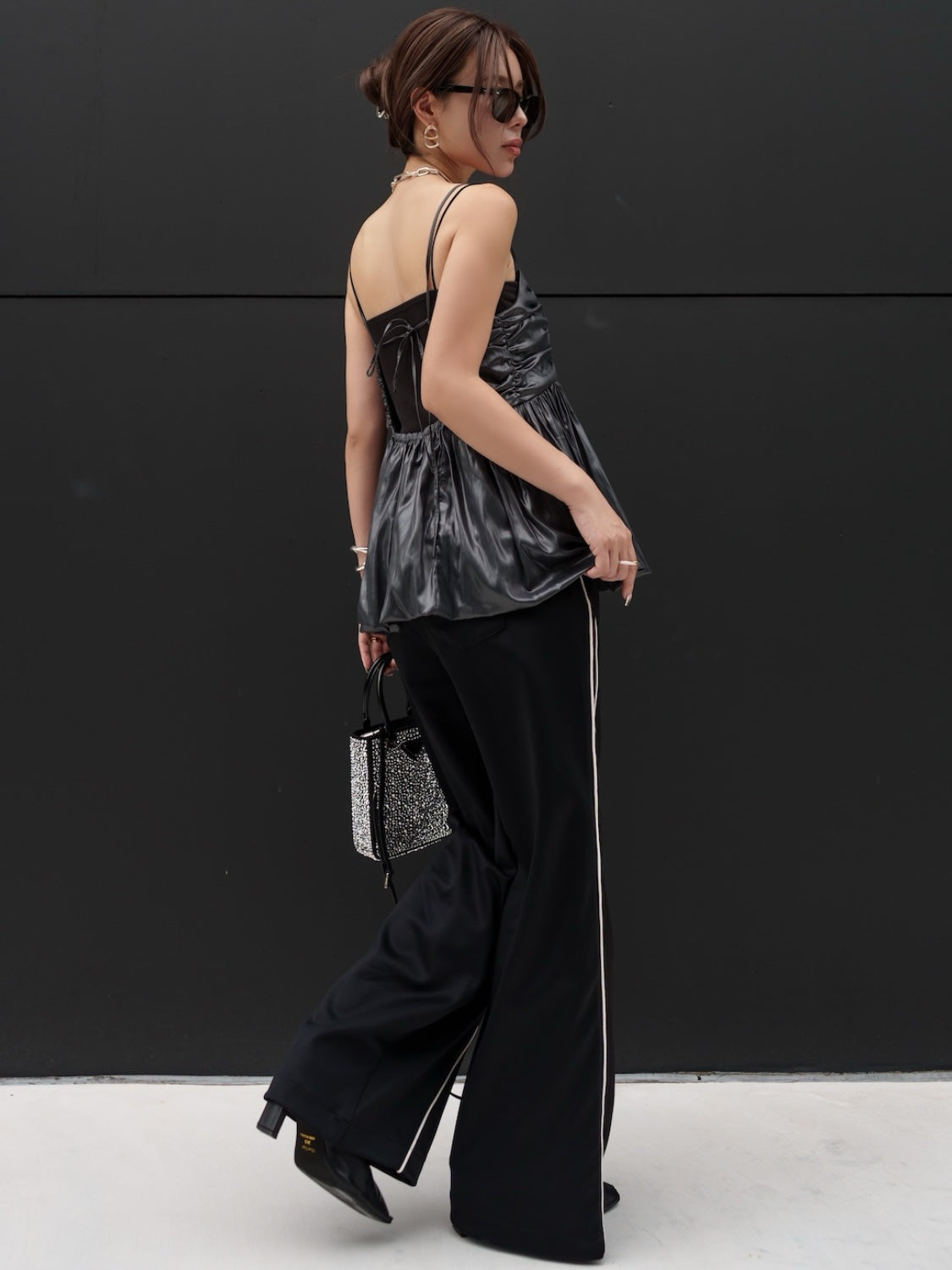 レザーライク ぺプラム Camisole