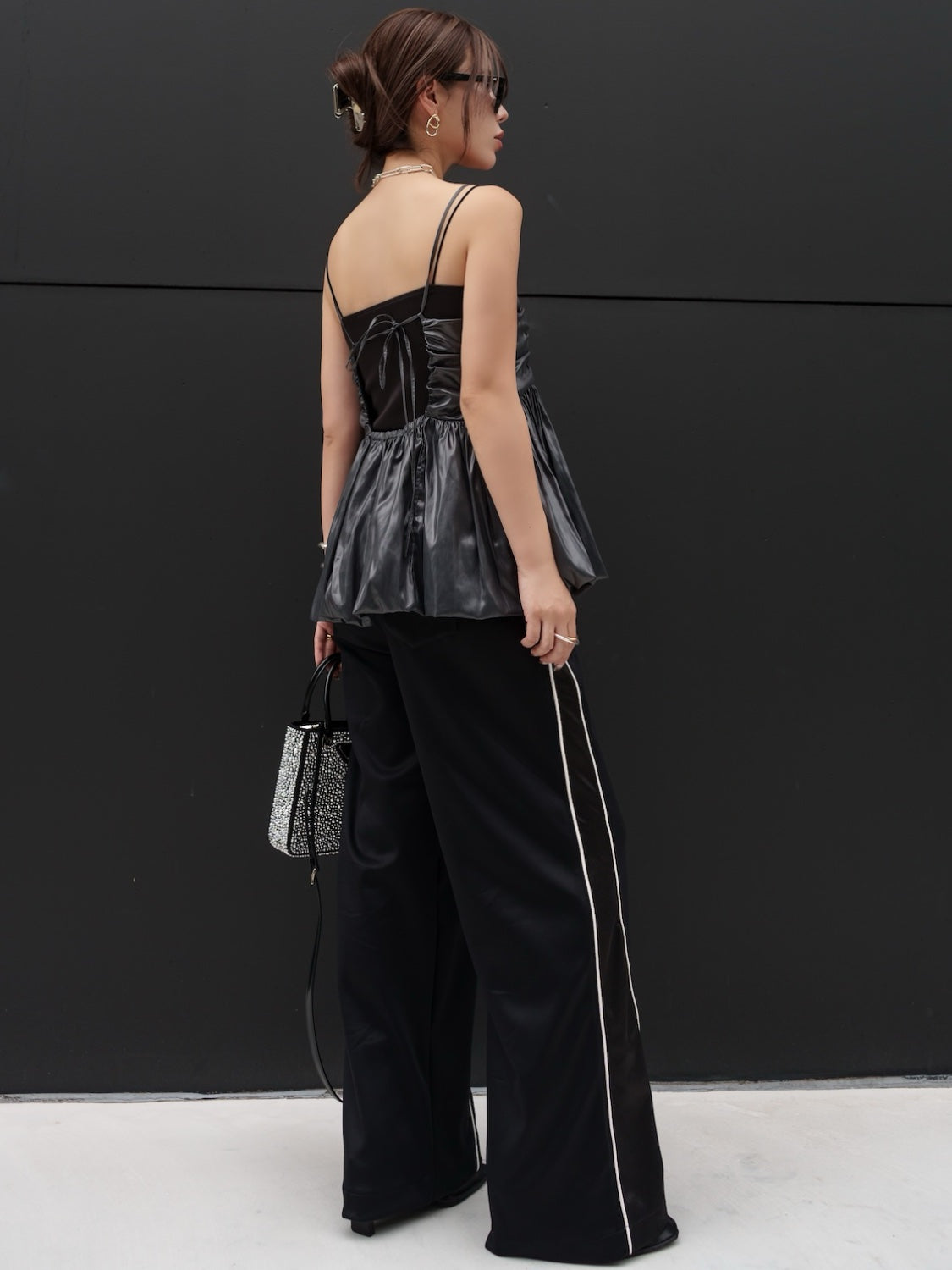 レザーライク ぺプラム Camisole