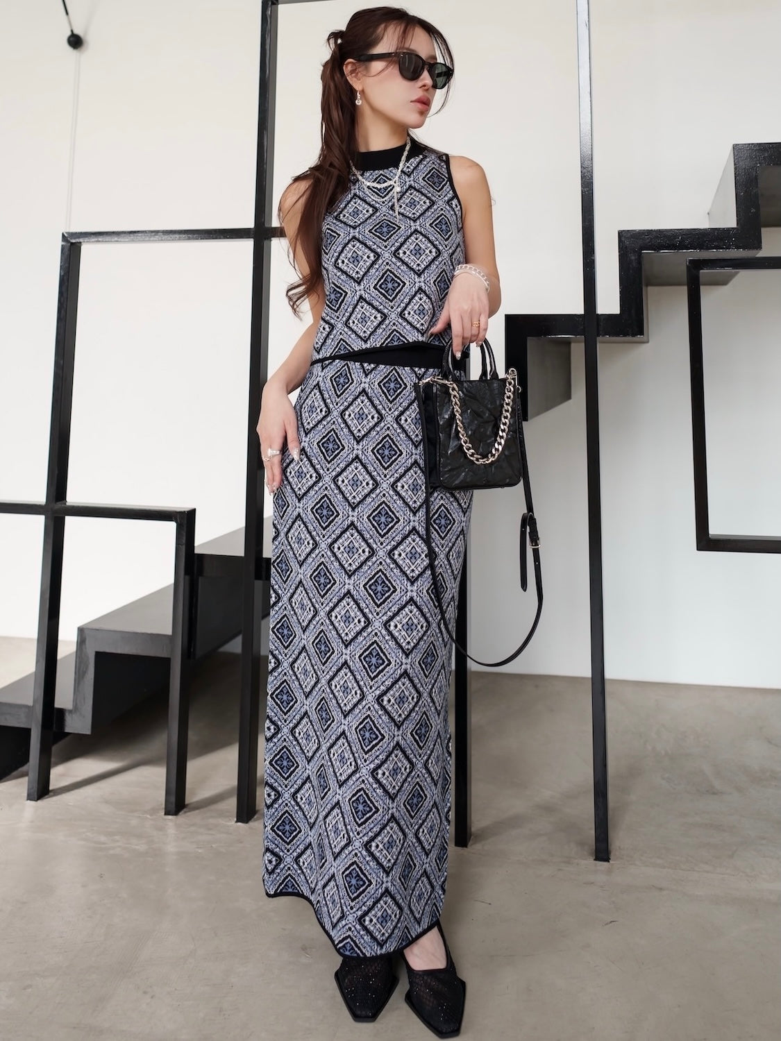 MODEL:159cm<br>COLOR:ブルー