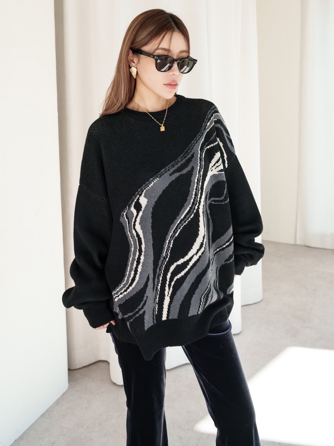 MODEL:159cm<br>着用サイズ:0<br>COLOR:ブラック