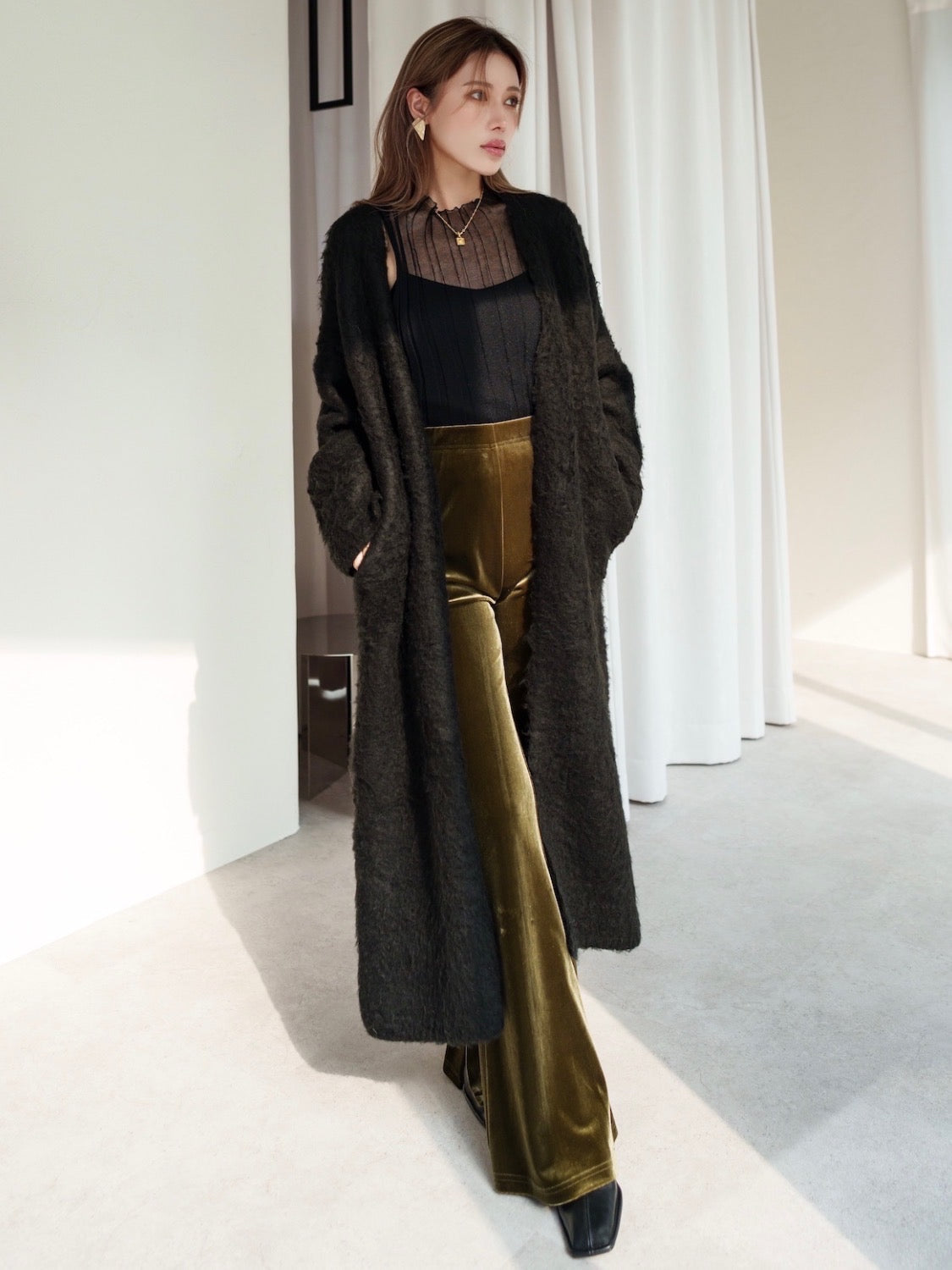 Eco-leather スクエア ショートブーツ