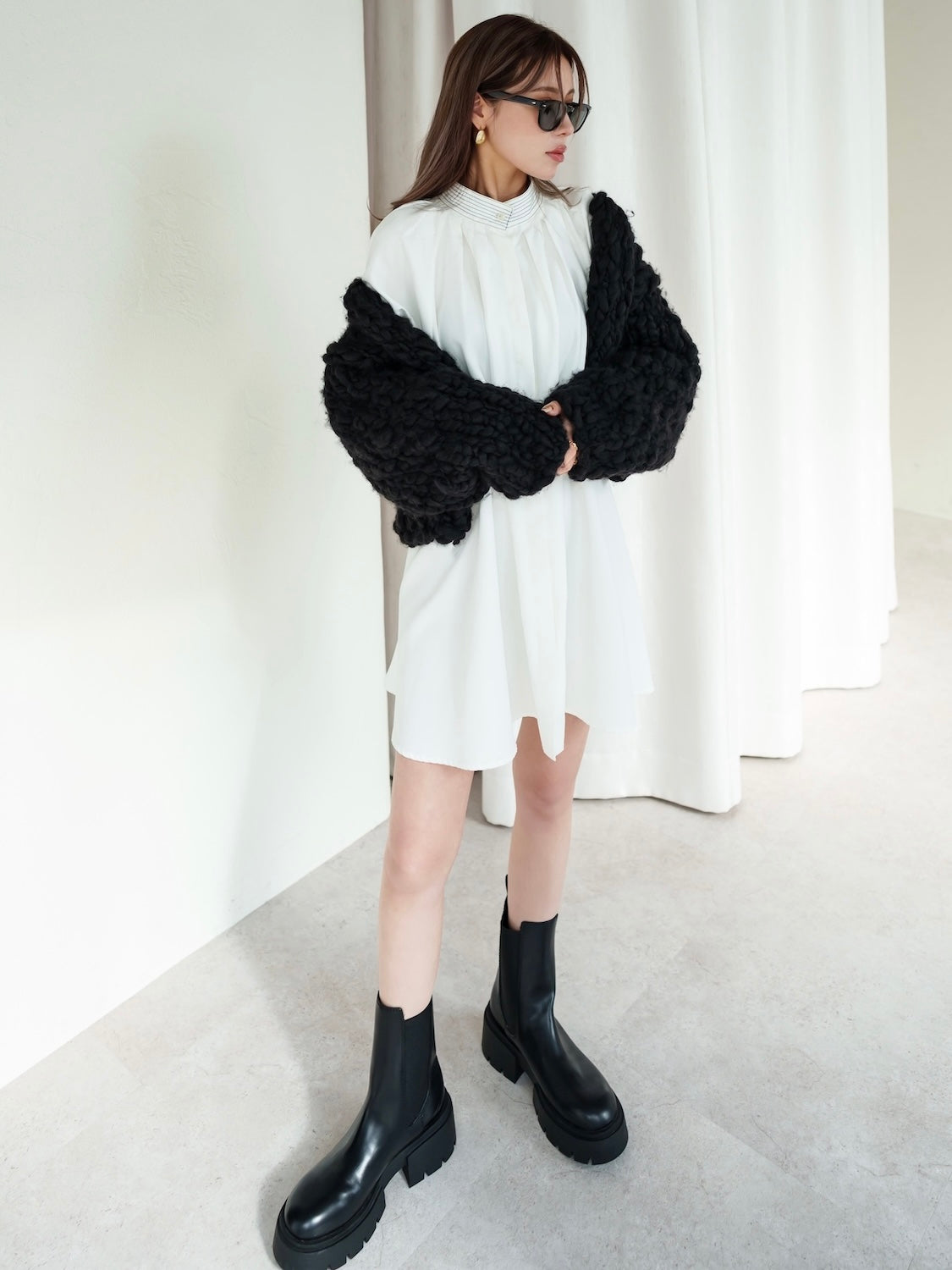 MODEL:159cm<br>COLOR:ブラック