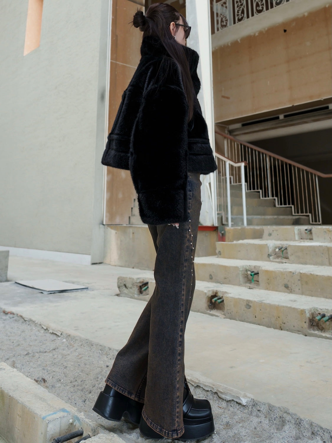 リバーシブル ボンディング Furジャケット