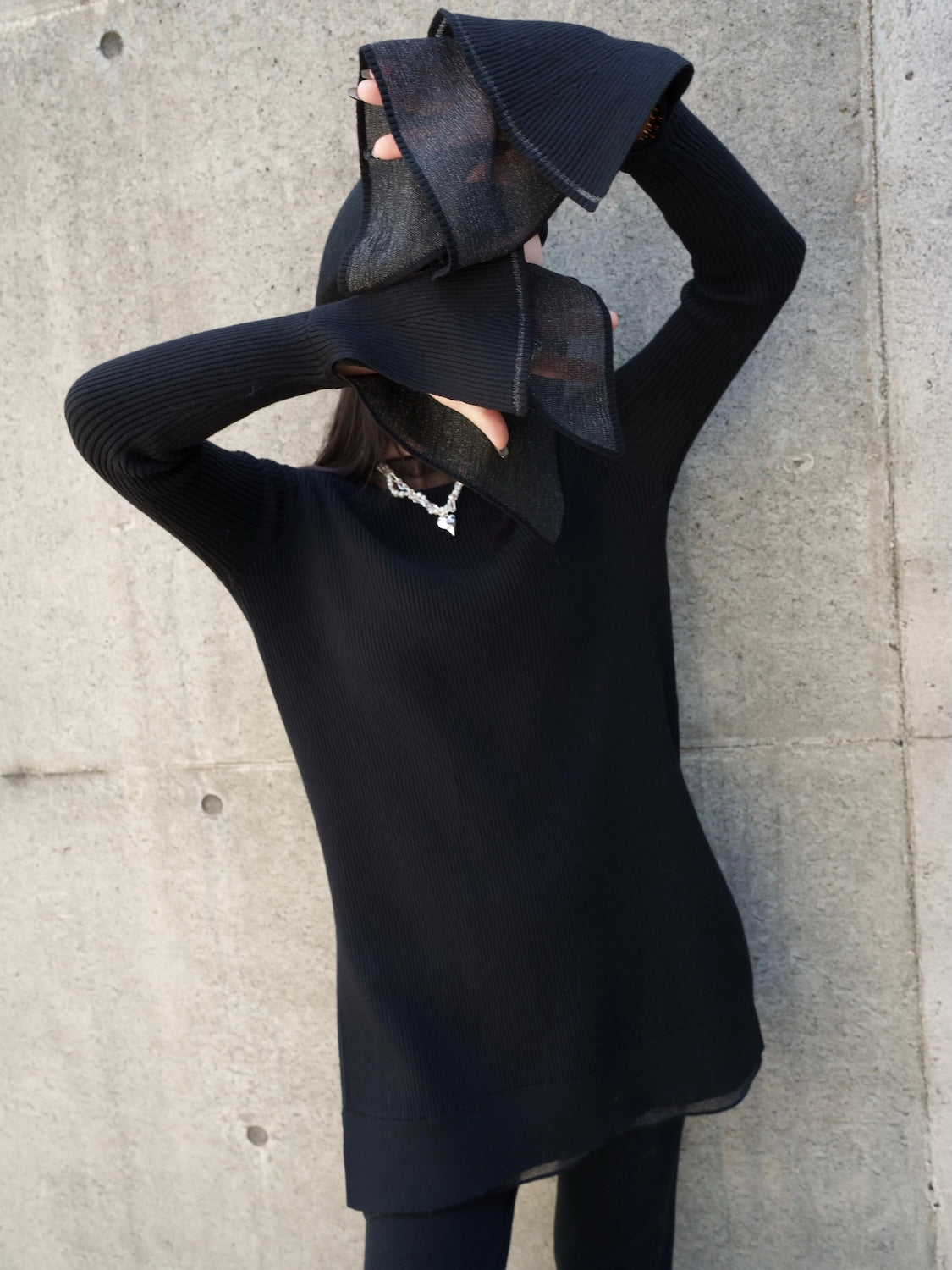 Sheer レイヤーカフス KNIT セットアップ